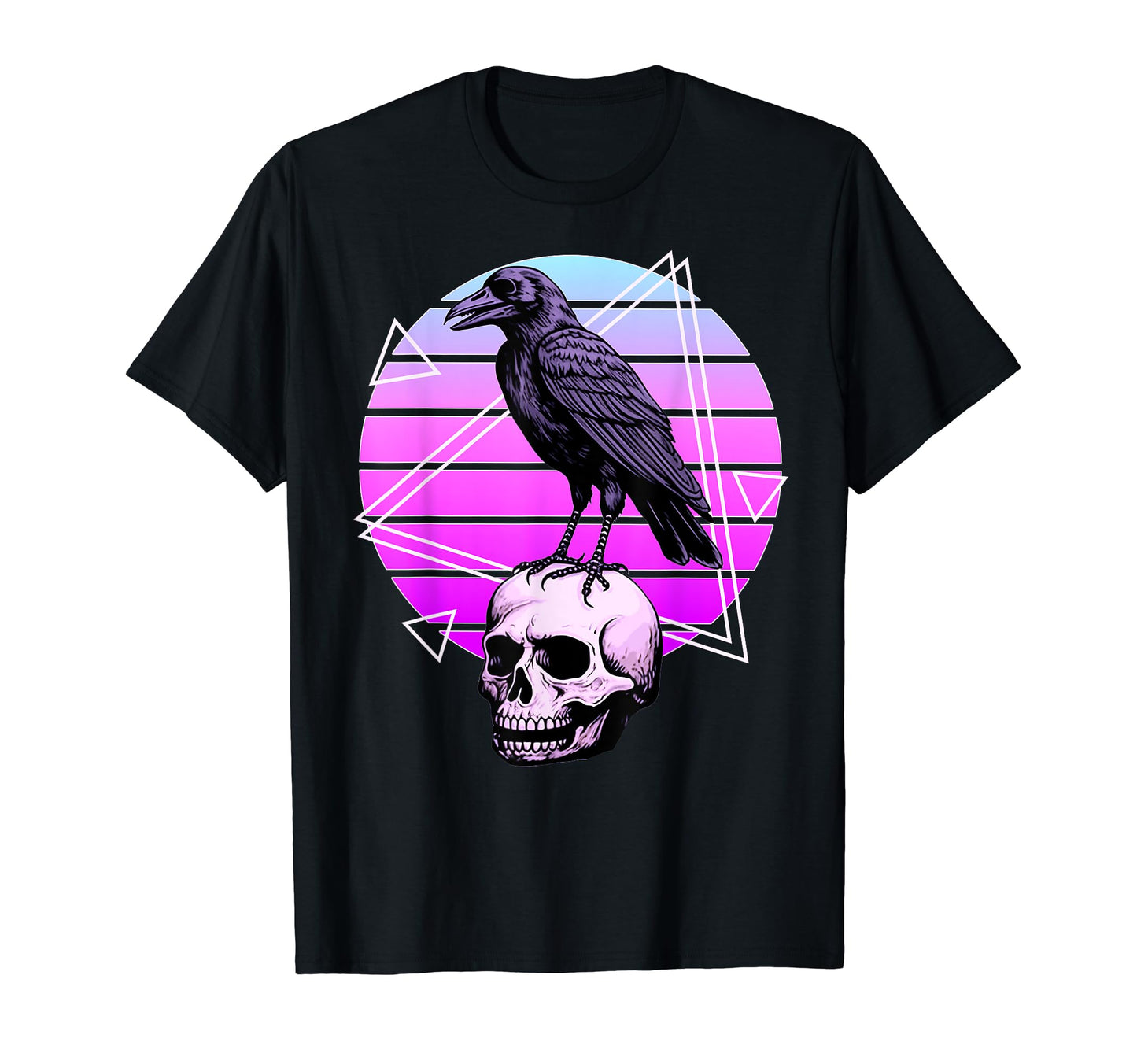 Raven Crow Skull Vaporwave Pagan Pastel T-Shirt - Trendy Graphic Men Women - T-Shirt, Sweatshirt, Hoodie