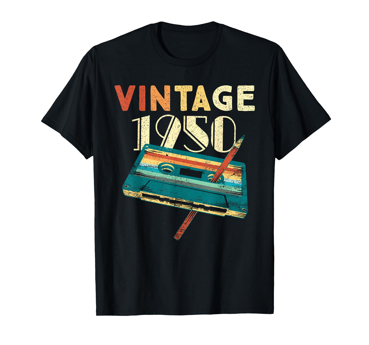 1950 Music Cassette 76Th Birthday 76 T-Shirt - Aesthetic Graphic Men Women - T-Shirt, Sweatshirt, Hoodie