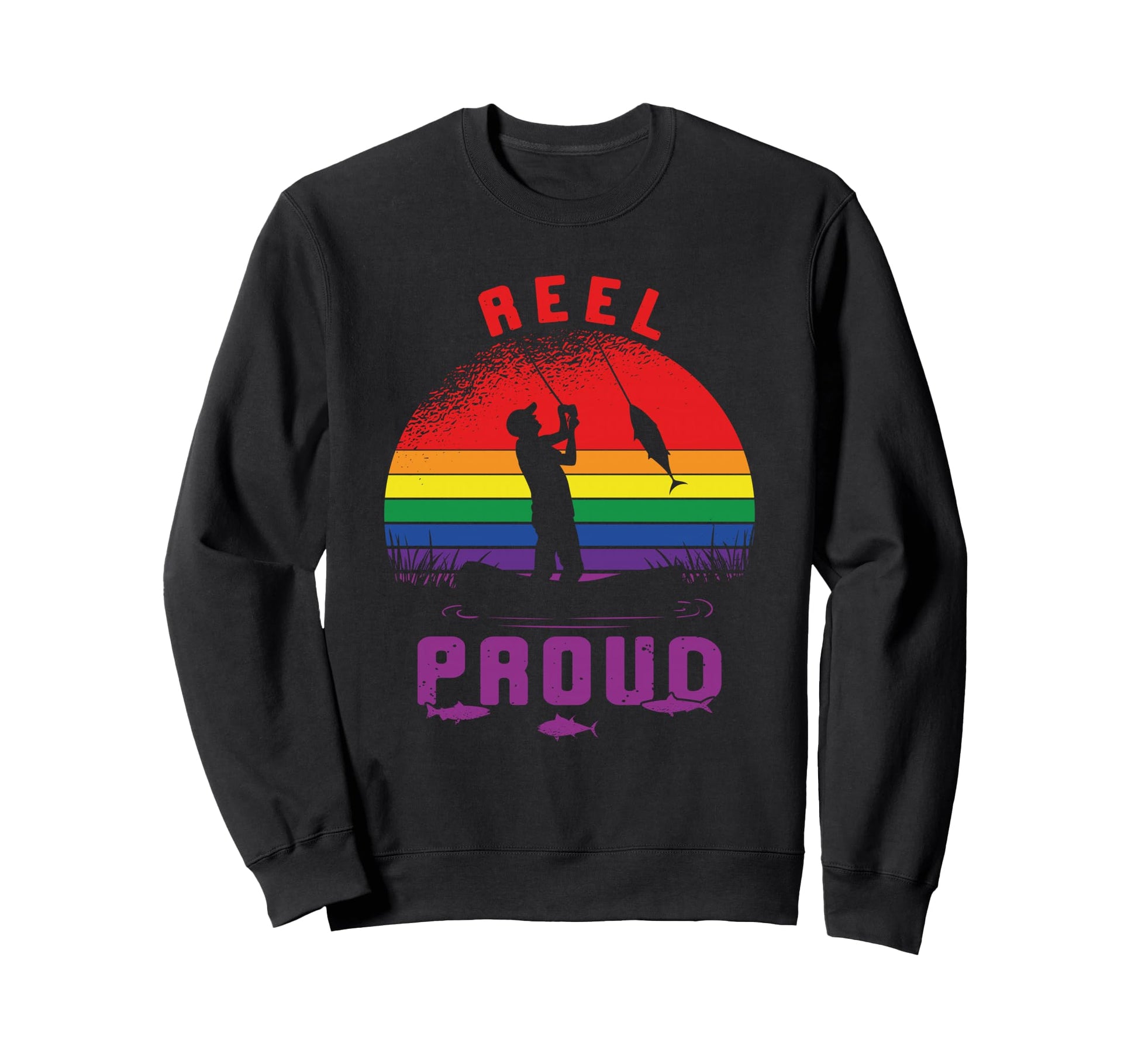 Lgbt Fishing Reel Proud Gay Angler Sweatshirt - Novelty Apparel Men Women - T-Shirt, Sweatshirt, Hoodie