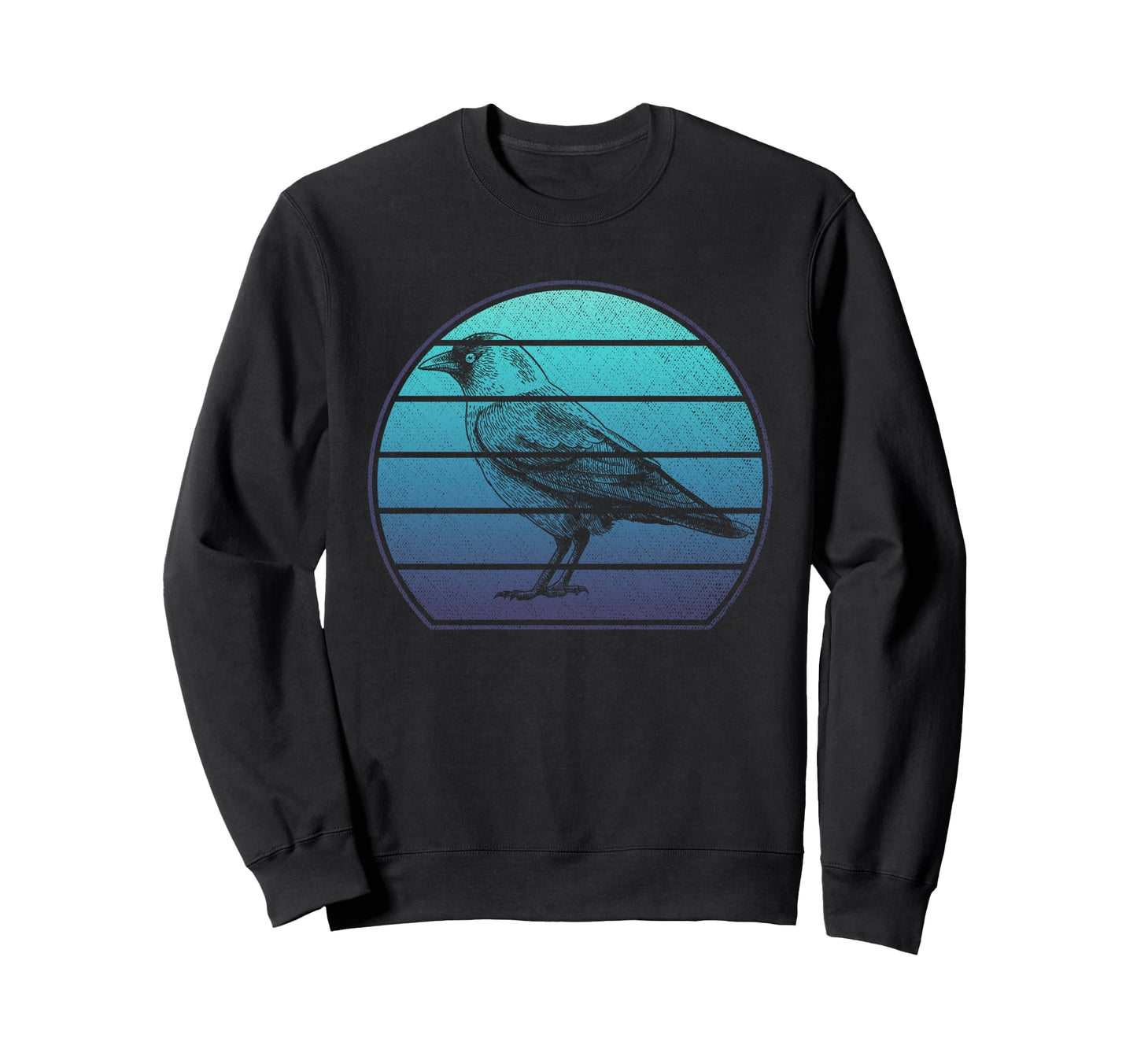 Western Jackdaw Bird Birding Sweatshirt - Minimalist Print for Adults - T-Shirt, Sweatshirt, Hoodie