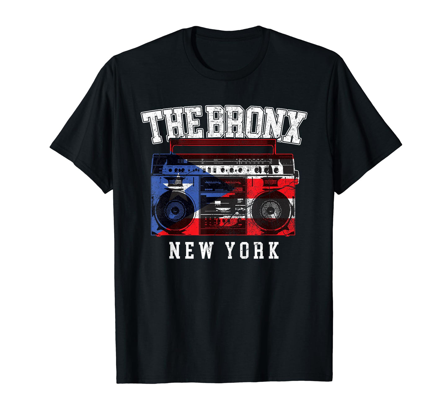 Bronx New York Puerto Rico Boombox T-Shirt - Custom Art Print for Adults - T-Shirt, Sweatshirt, Hoodie