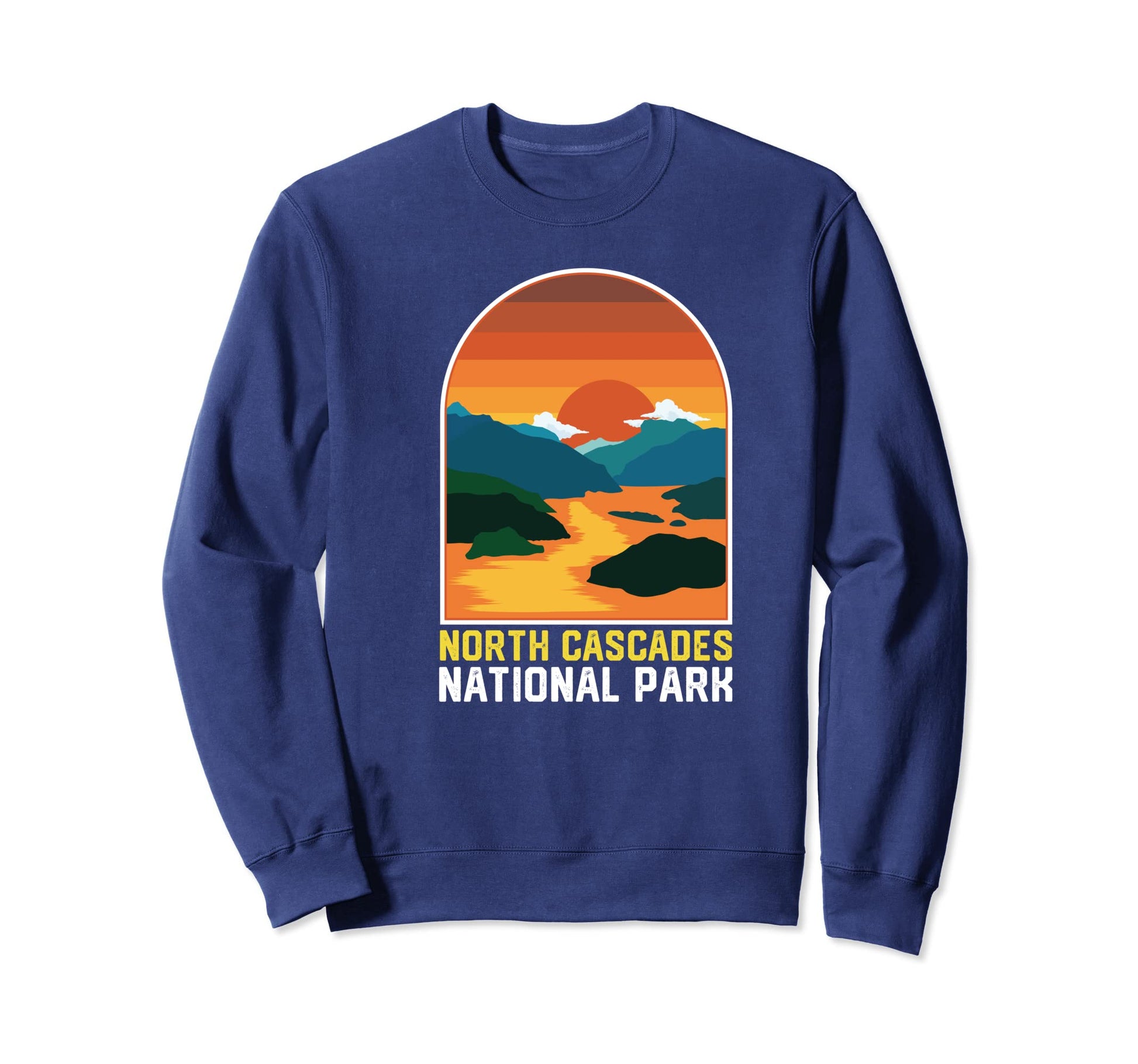 North Cascades National Park Sunset Sweatshirt - Aesthetic Graphic Unisex - T-Shirt, Sweatshirt, Hoodie
