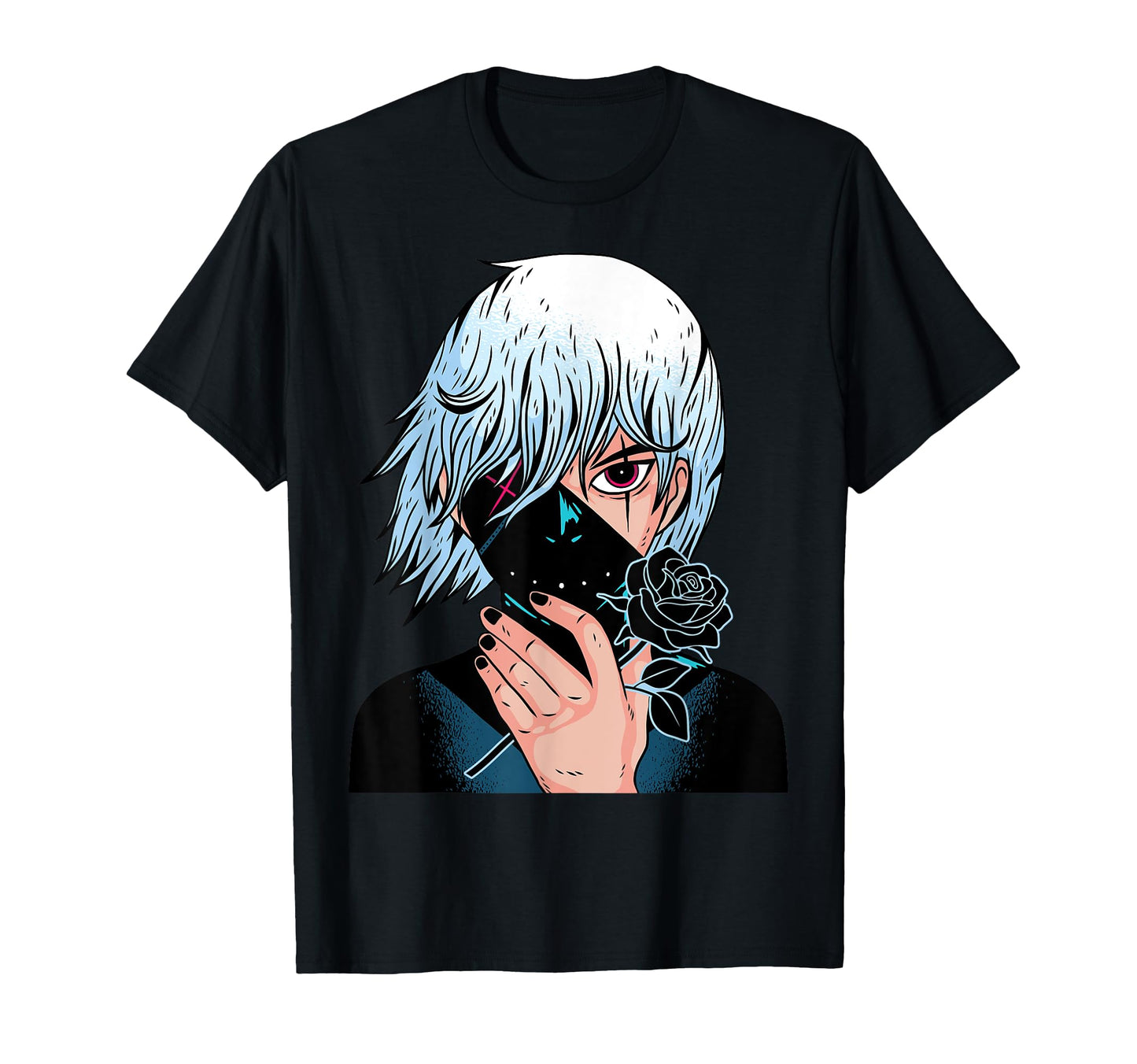 Alt Aesthetic Black Roses Manga Anime T-Shirt - Streetwear Style Unisex - T-Shirt, Sweatshirt, Hoodie