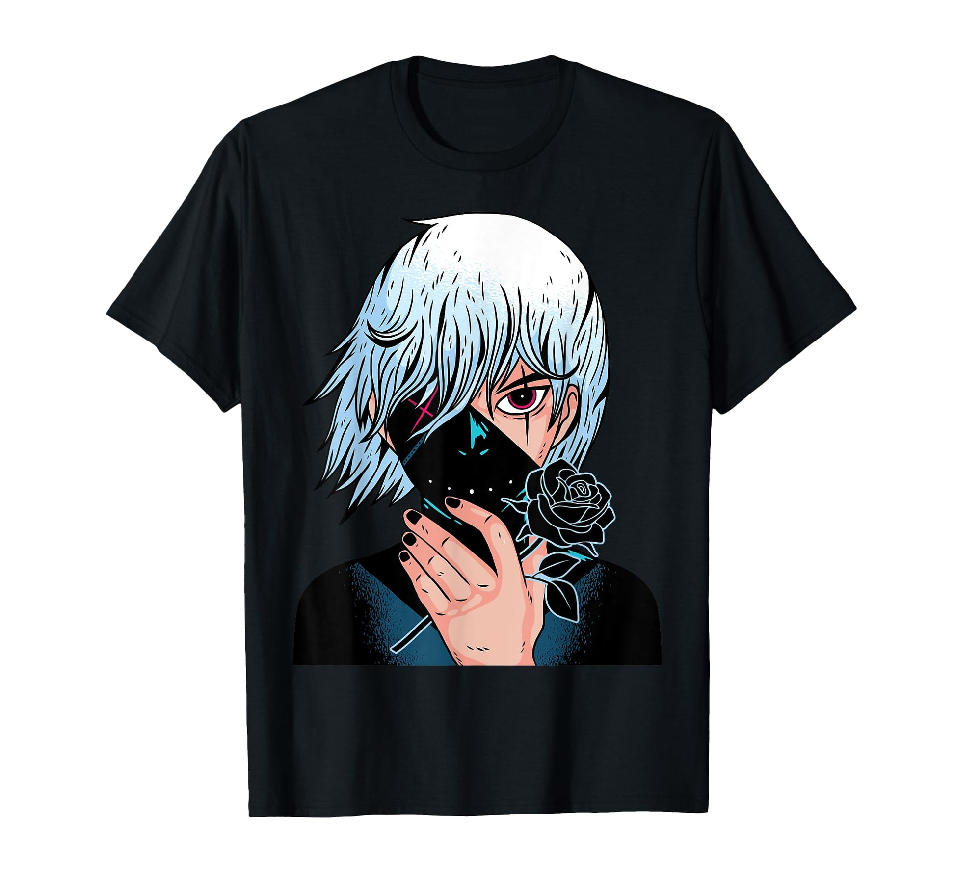 Alt Aesthetic Black Roses Manga Anime T-Shirt - Streetwear Style Unisex - T-Shirt, Sweatshirt, Hoodie