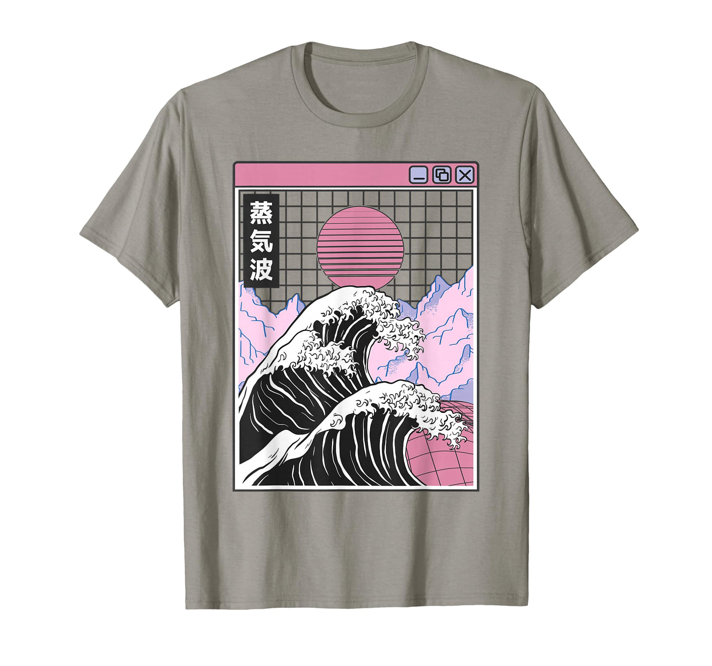 Great Wave Off Kanagawa Grid Kawaii T-Shirt - Trendy Graphic Unisex - T-Shirt, Sweatshirt, Hoodie