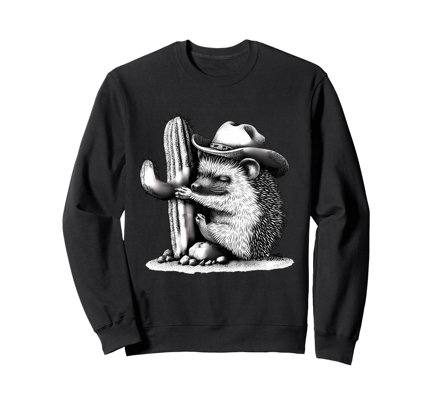 Hedgehog Cowboy Rodeo Cowgirl Sweatshirt - Aesthetic Graphic Unisex - T-Shirt, Sweatshirt, Hoodie