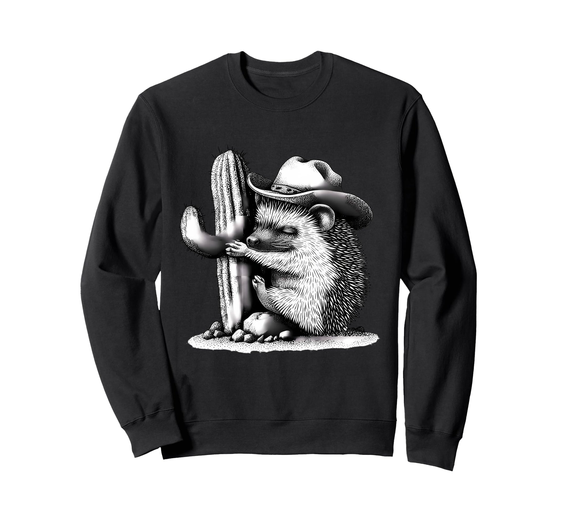 Hedgehog Cowboy Rodeo Cowgirl Sweatshirt - Aesthetic Graphic Unisex - T-Shirt, Sweatshirt, Hoodie