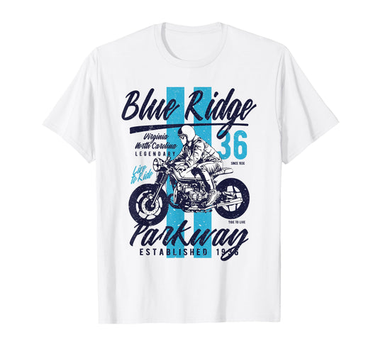 Blue Ridge Parkway Va Nc Motorcycle T-Shirt - Streetwear Style Unisex - T-Shirt, Sweatshirt, Hoodie