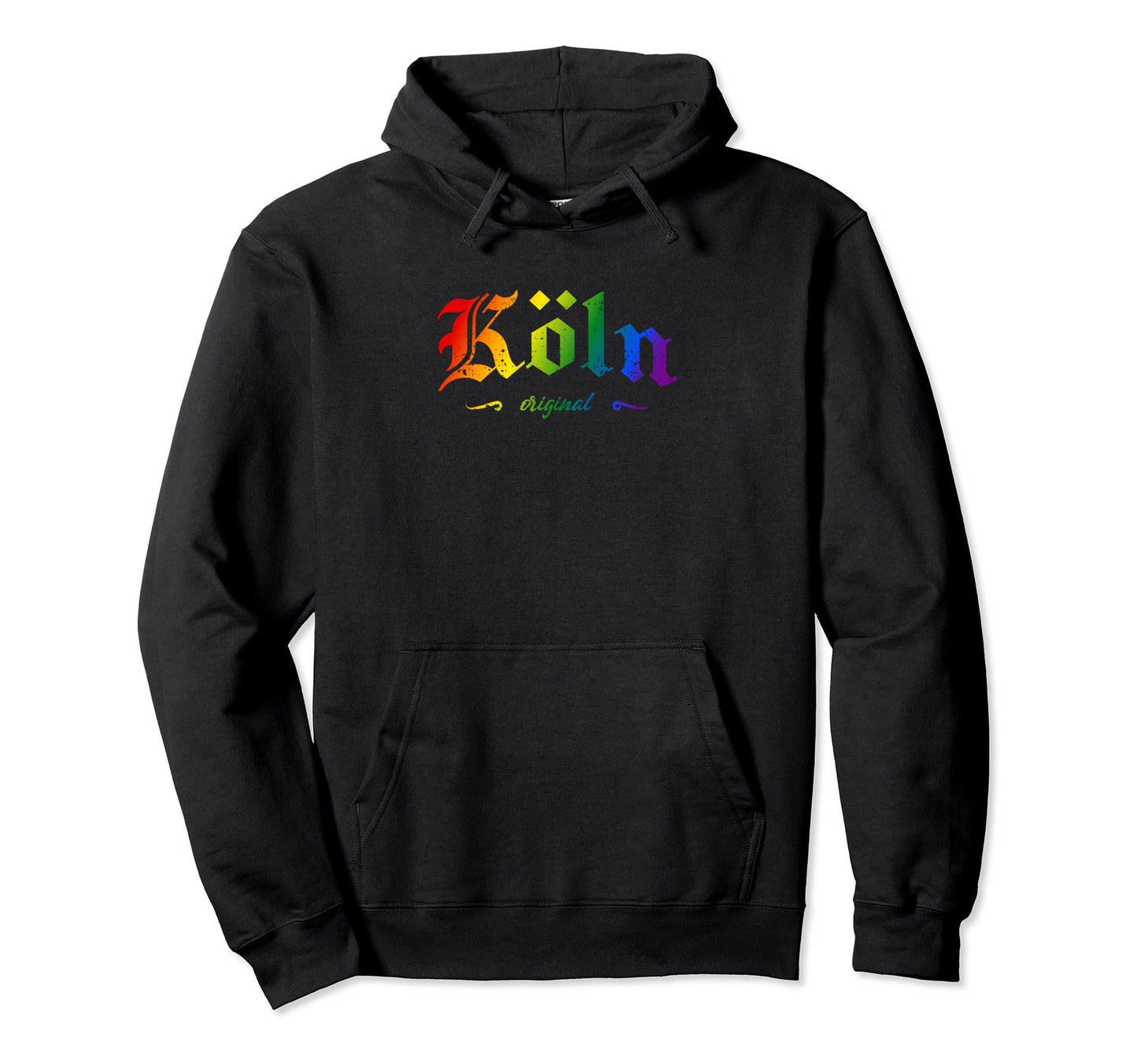 Cologne Cologne Lgbtqai Rainbow Back Hoodie - Streetwear Style for Adults - T-Shirt, Sweatshirt, Hoodie