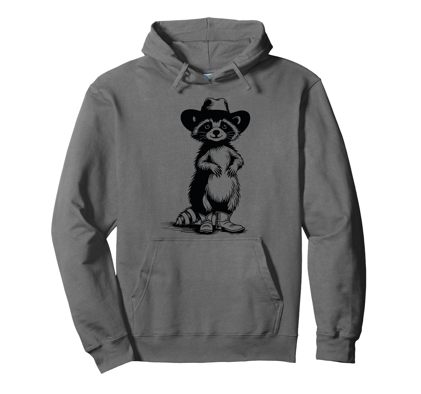 Raccoon Western Funny Cowboy Cowgirl Hoodie - Unique Graphic for Adults - T-Shirt, Sweatshirt, Hoodie