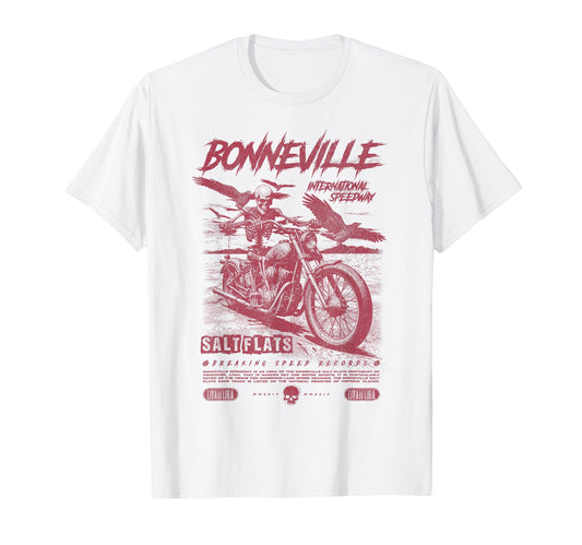 Bonneville Salt Flats Motorcycle Racing T-Shirt - Graphic Print for Adults - T-Shirt, Sweatshirt, Hoodie