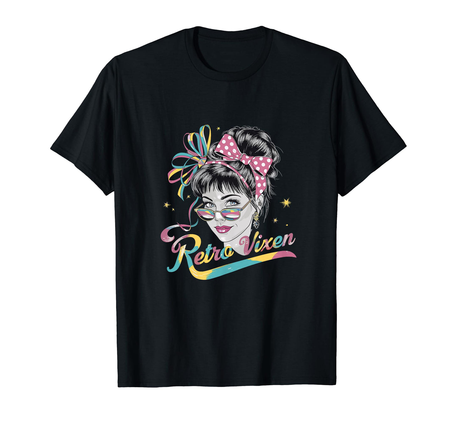 Stylish Vixen 1980 Rainbow Sunglasses T-Shirt - Aesthetic Graphic Men Women - T-Shirt, Sweatshirt, Hoodie