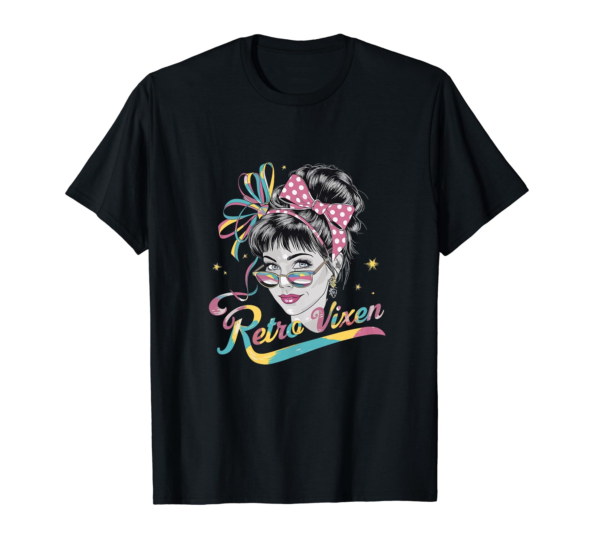Stylish Vixen 1980 Rainbow Sunglasses T-Shirt - Aesthetic Graphic Men Women - T-Shirt, Sweatshirt, Hoodie