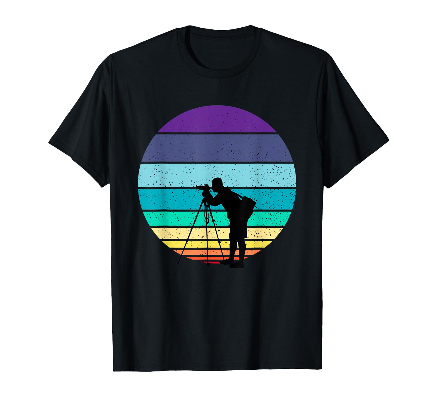 Silhouette Photographer Camera T-Shirt - Fun Novelty Design for Adults - T-Shirt, Sweatshirt, Hoodie