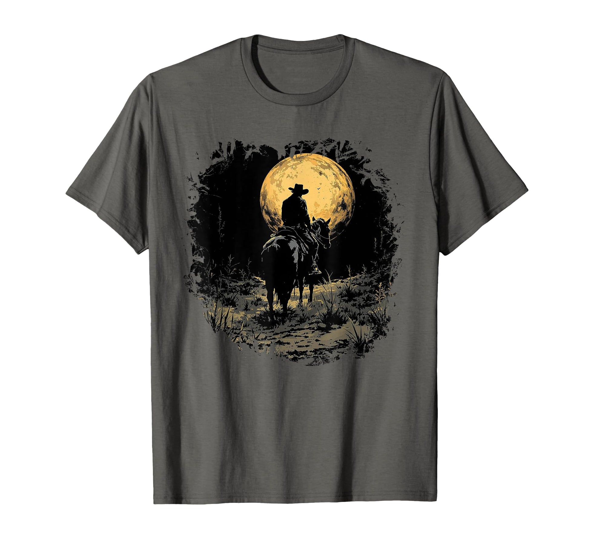 Cowboy Riding Horse Simple T-Shirt - Streetwear Style Men Women - T-Shirt, Sweatshirt, Hoodie
