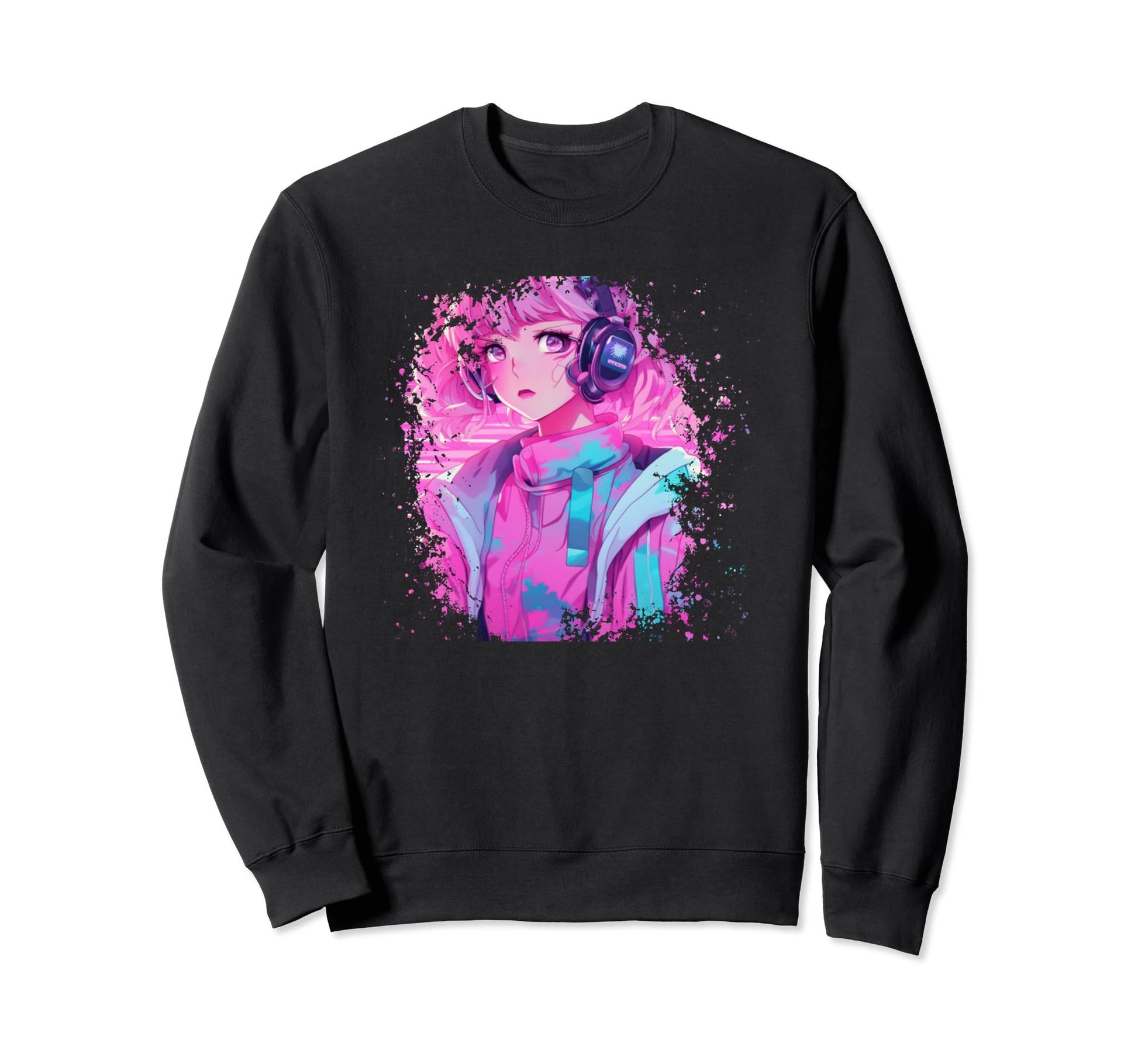 Anime Gamer Music Vaporwave Sweatshirt - Unique Graphic for Adults - T-Shirt, Sweatshirt, Hoodie