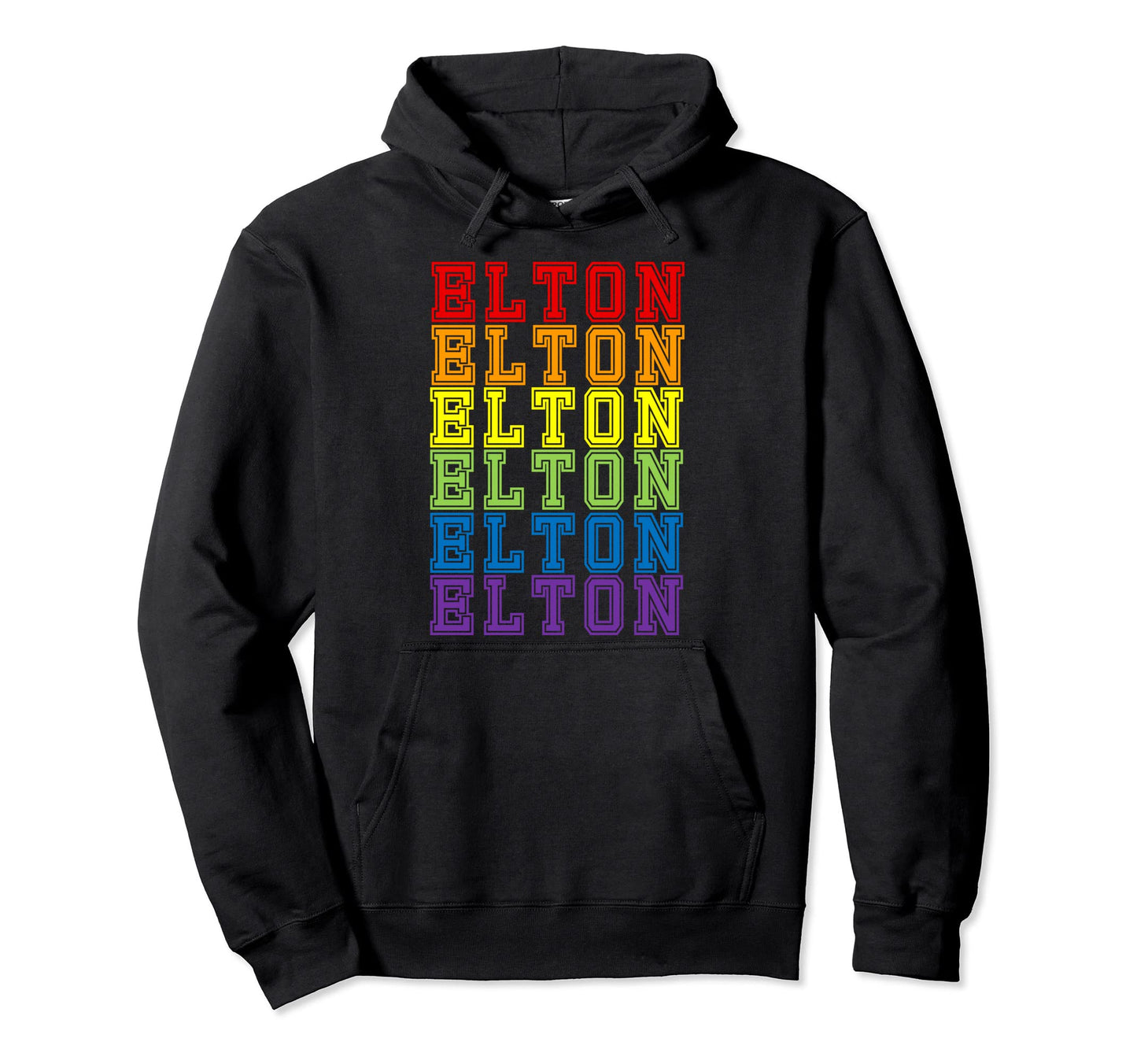 Elton Rainbow Hoodie - Fun Novelty Design Unisex - T-Shirt, Sweatshirt, Hoodie