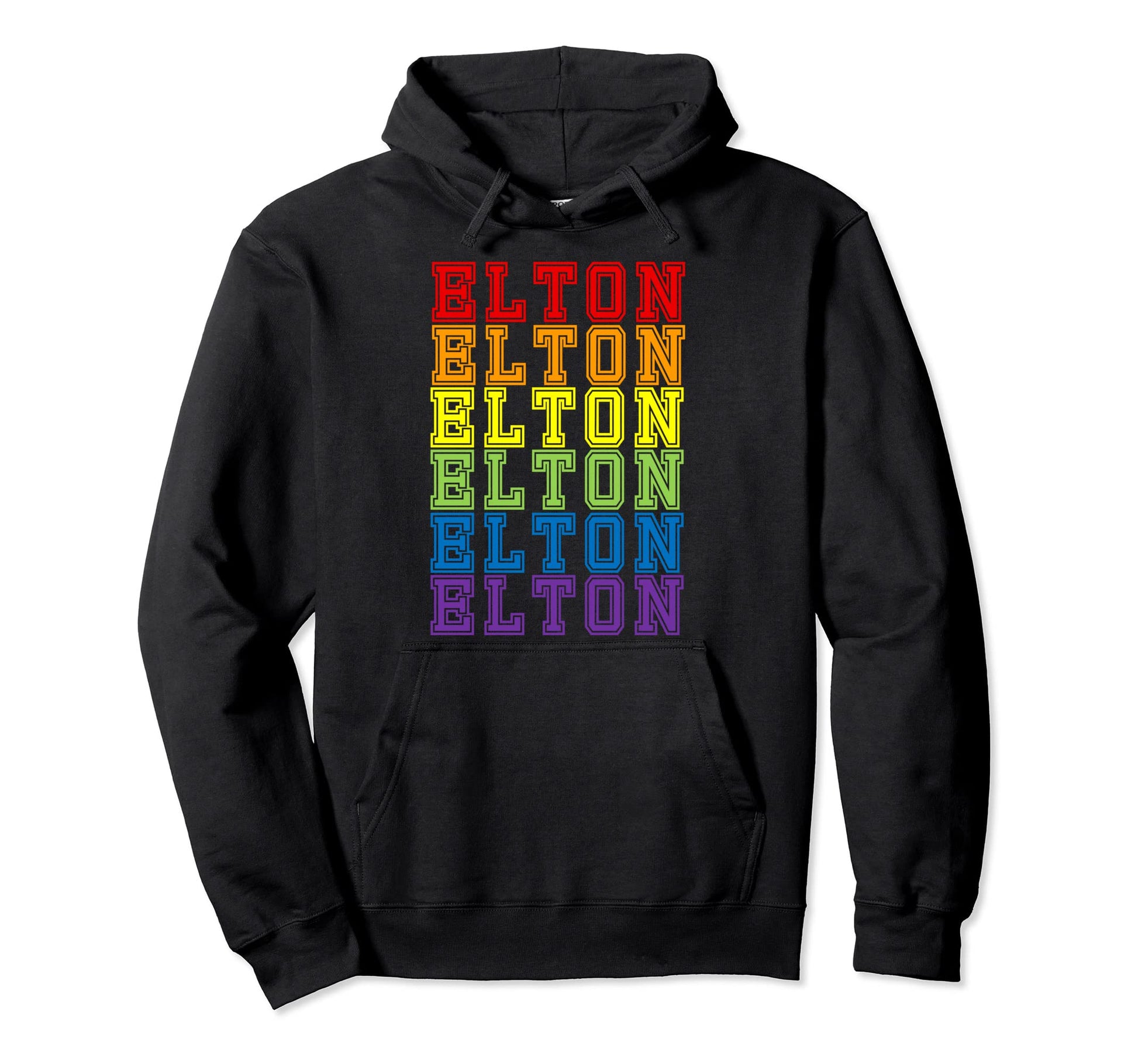 Elton Rainbow Hoodie - Fun Novelty Design Unisex - T-Shirt, Sweatshirt, Hoodie