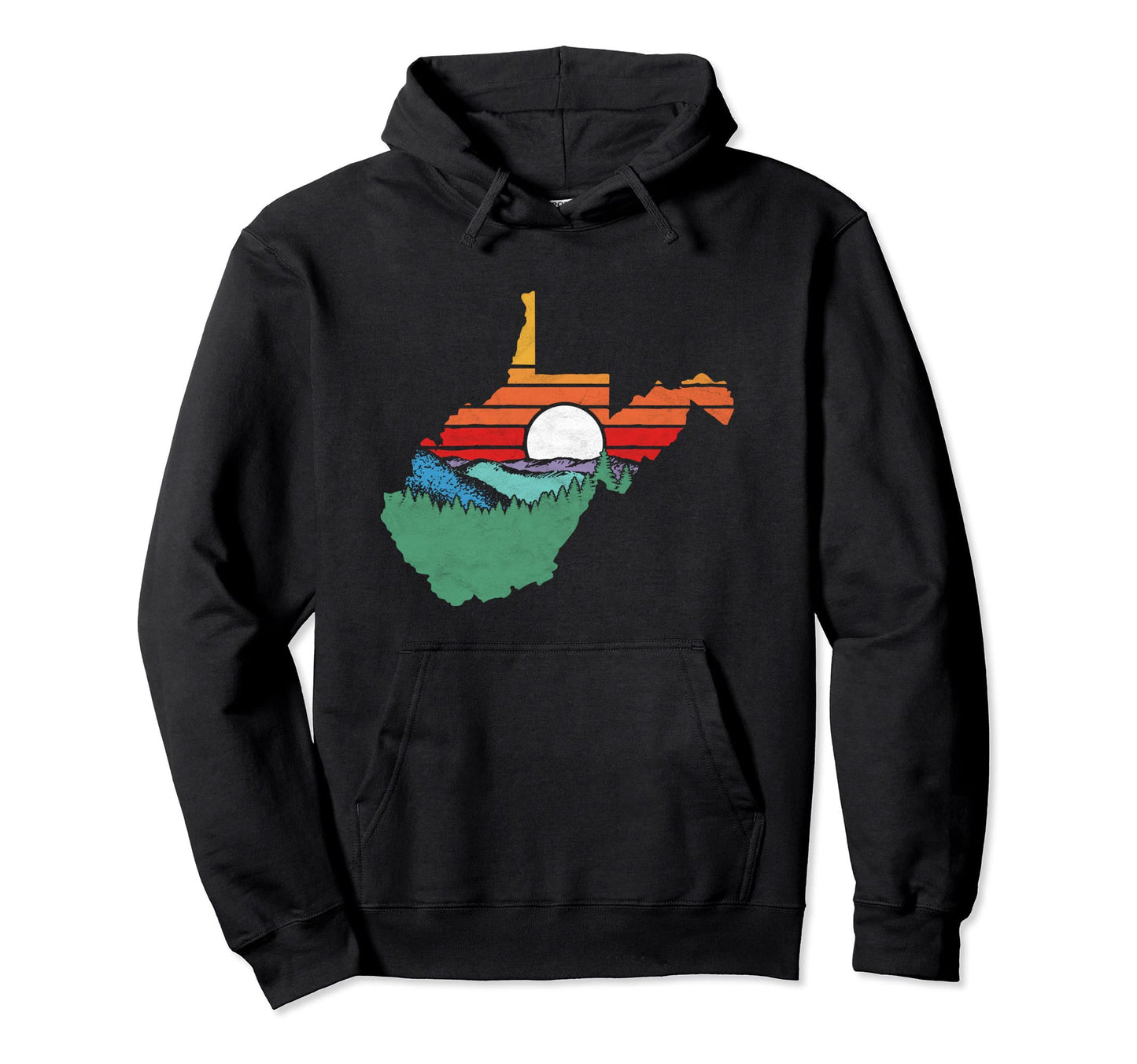 West Virginia Outdoors Nature Hoodie - Minimalist Print Men Women - T-Shirt, Sweatshirt, Hoodie