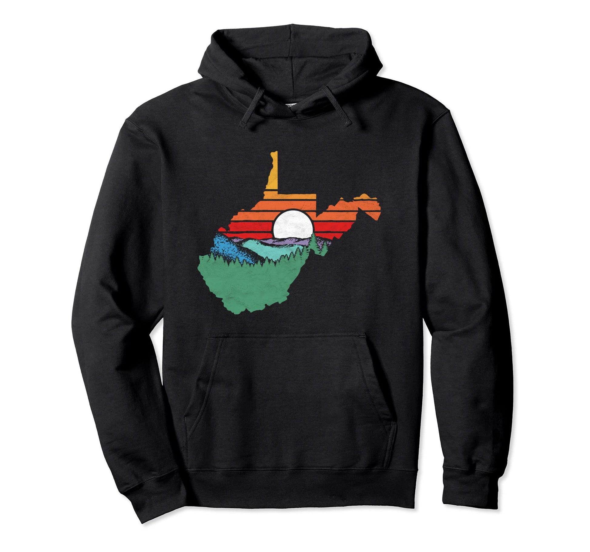 West Virginia Outdoors Nature Hoodie - Minimalist Print Men Women - T-Shirt, Sweatshirt, Hoodie