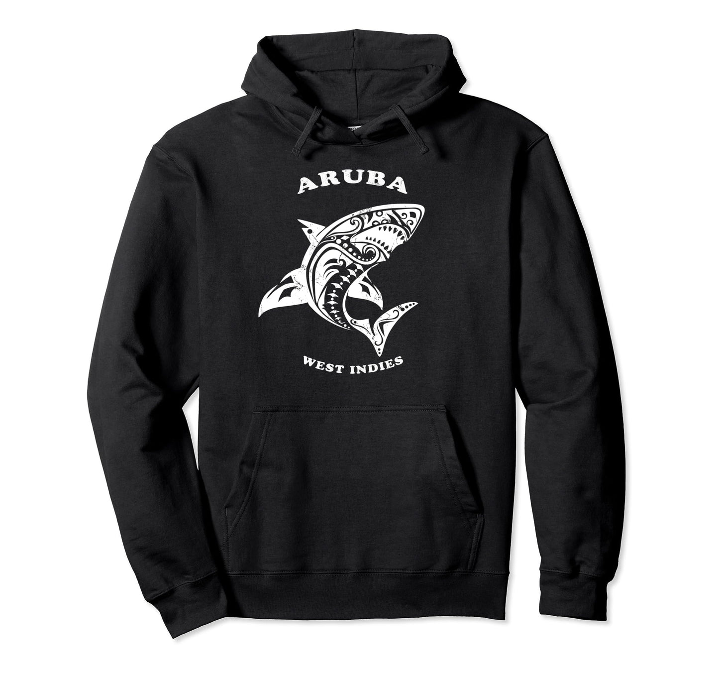 Aruba West Indies Tribal Shark Vacation Hoodie - Custom Art Print Unisex - T-Shirt, Sweatshirt, Hoodie