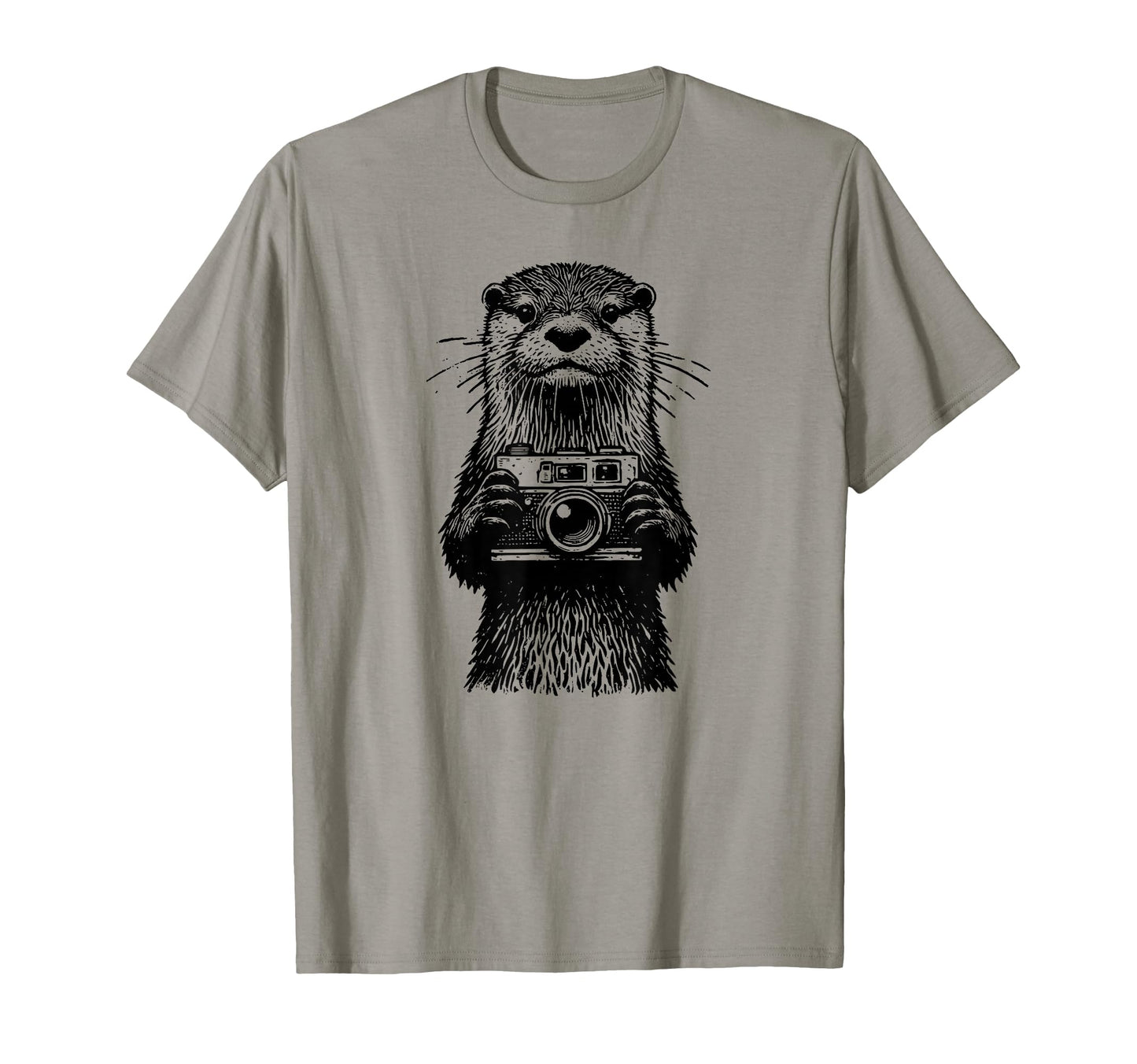 Otter Camera Animal Photographer T-Shirt - Unique Graphic for Adults - T-Shirt, Sweatshirt, Hoodie