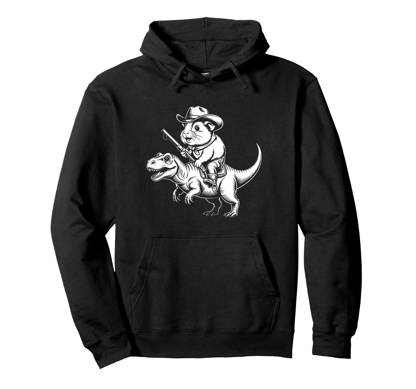 Guinea Pig Cowboy Dinosaur Accessoires Hoodie - Graphic Print Unisex - T-Shirt, Sweatshirt, Hoodie