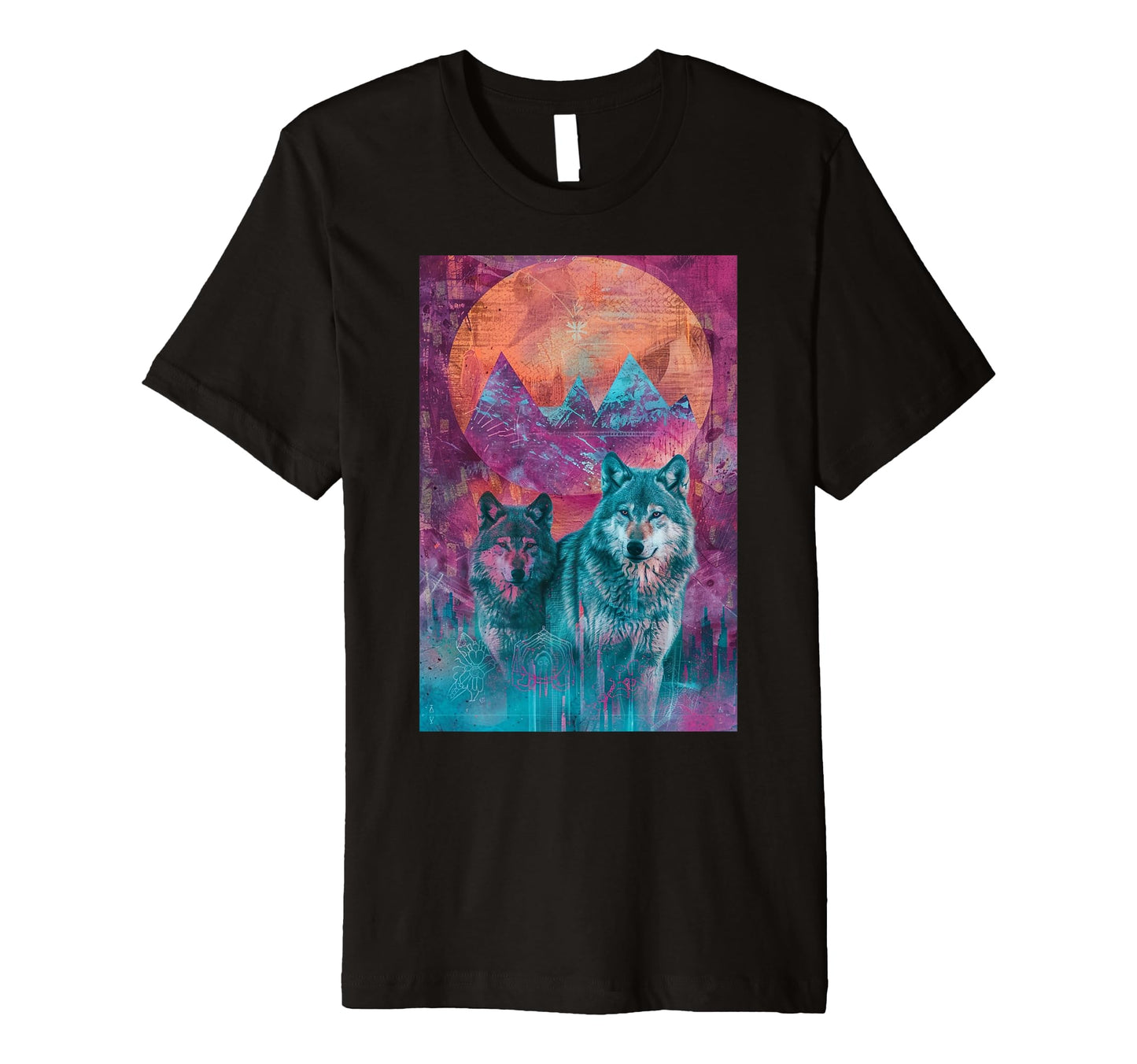 Boho Mystic Wolf Art T-Shirt - Streetwear Style Men Women - T-Shirt, Sweatshirt, Hoodie