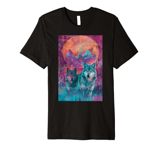 Boho Mystic Wolf Art T-Shirt - Streetwear Style Men Women - T-Shirt, Sweatshirt, Hoodie
