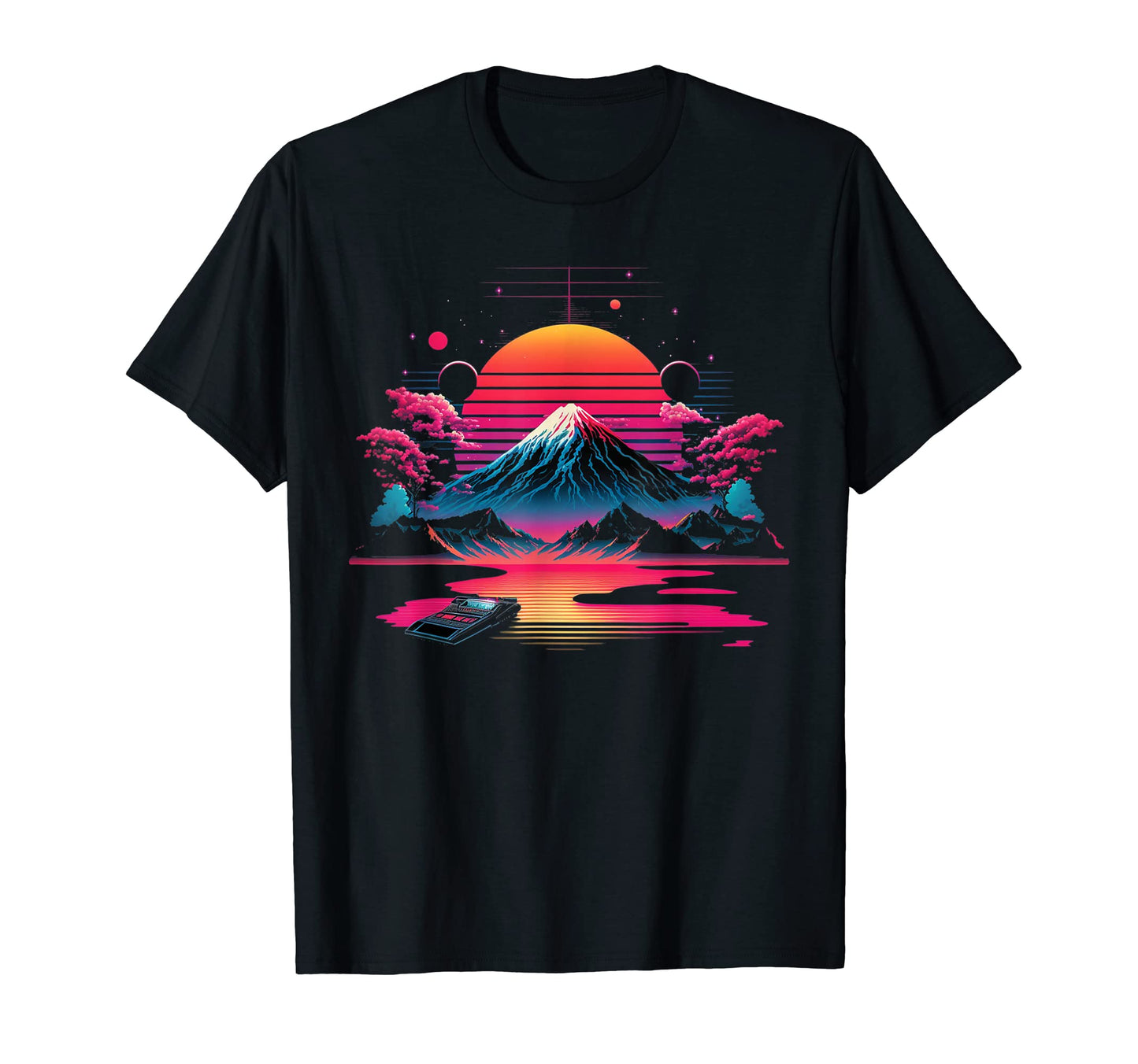 Mt Fuji Japan Art Vaporwave Aesthetic T-Shirt - Custom Art Print Men Women - T-Shirt, Sweatshirt, Hoodie