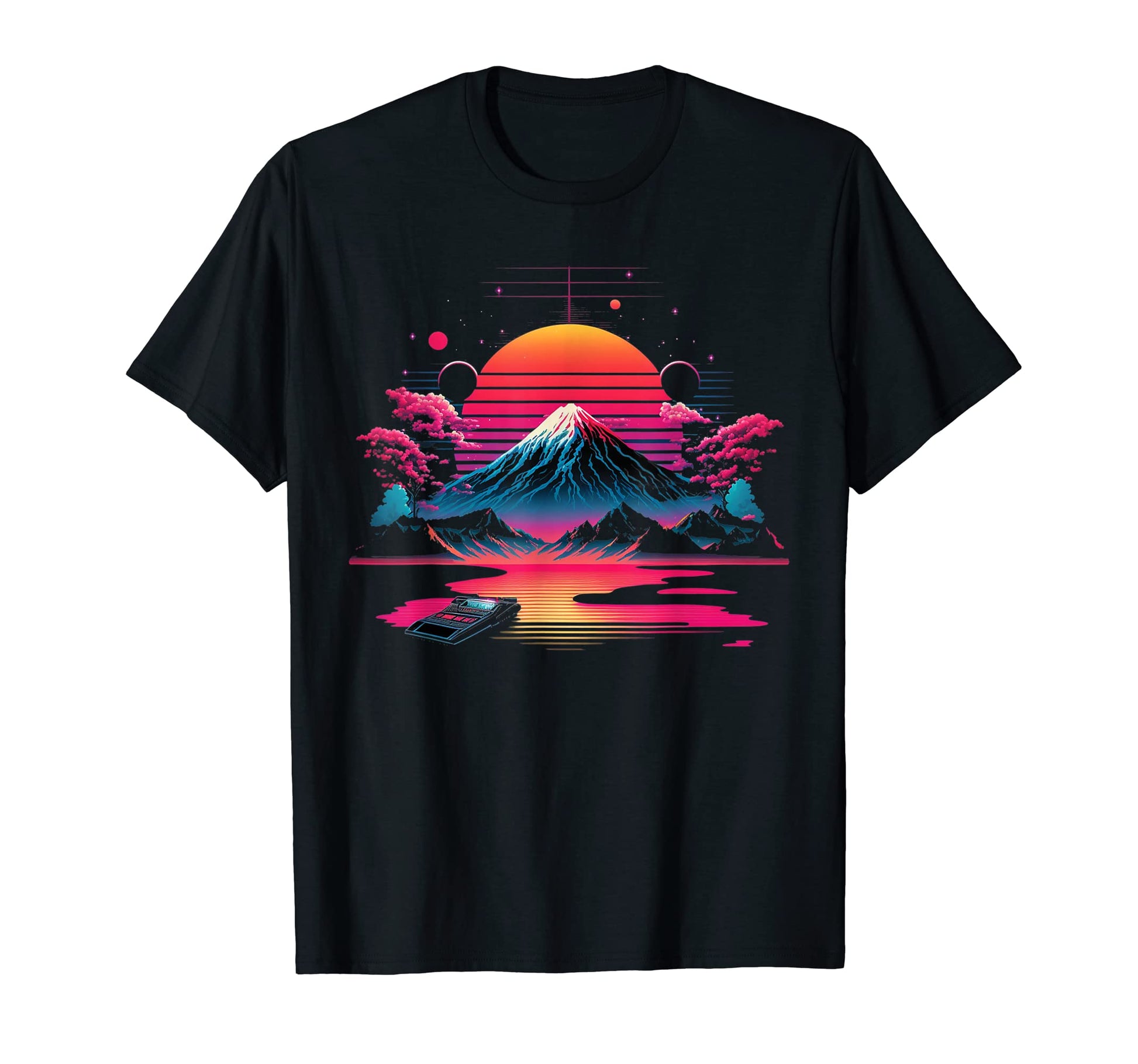 Mt Fuji Japan Art Vaporwave Aesthetic T-Shirt - Custom Art Print Men Women - T-Shirt, Sweatshirt, Hoodie