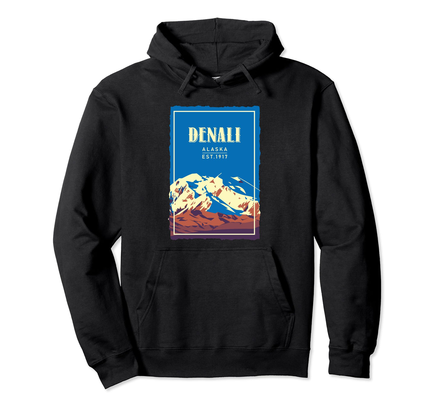 Mount Denali Snow Mountain Alaska Denali Hoodie - Graphic Print Men Women - T-Shirt, Sweatshirt, Hoodie