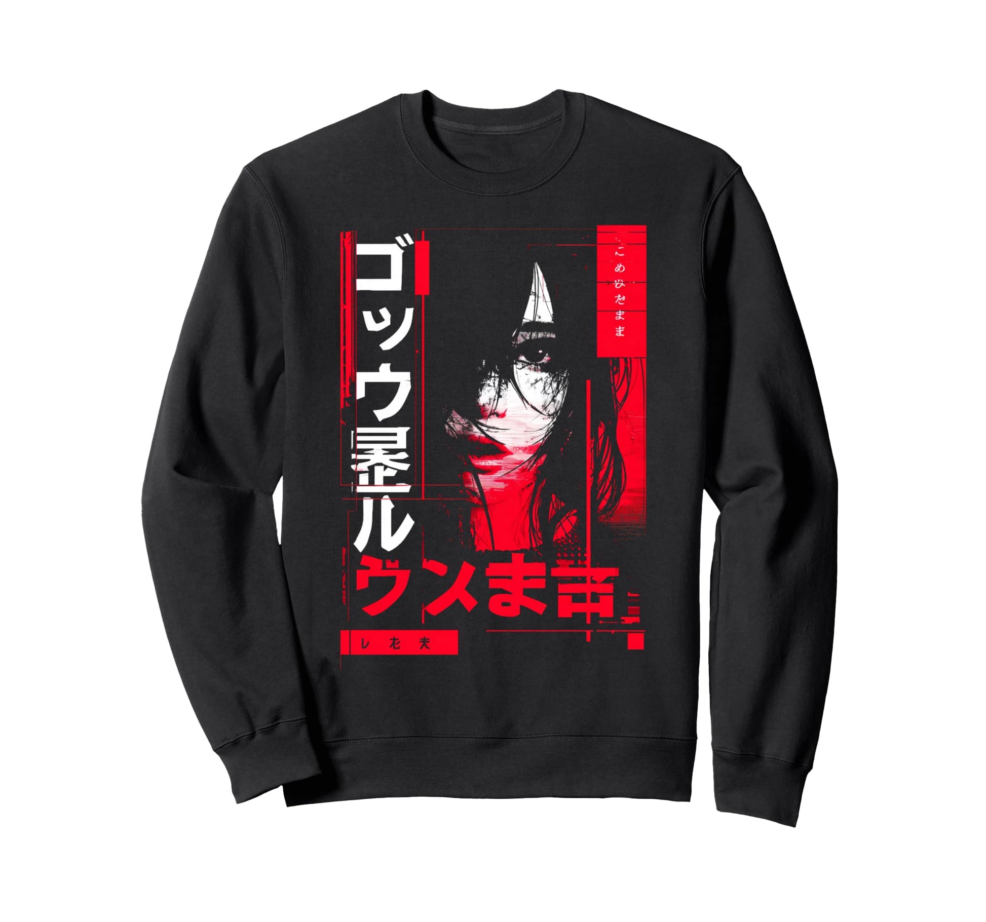 Goth Grunge Demon Anime Waifu Sweatshirt - Aesthetic Graphic for Adults - T-Shirt, Sweatshirt, Hoodie