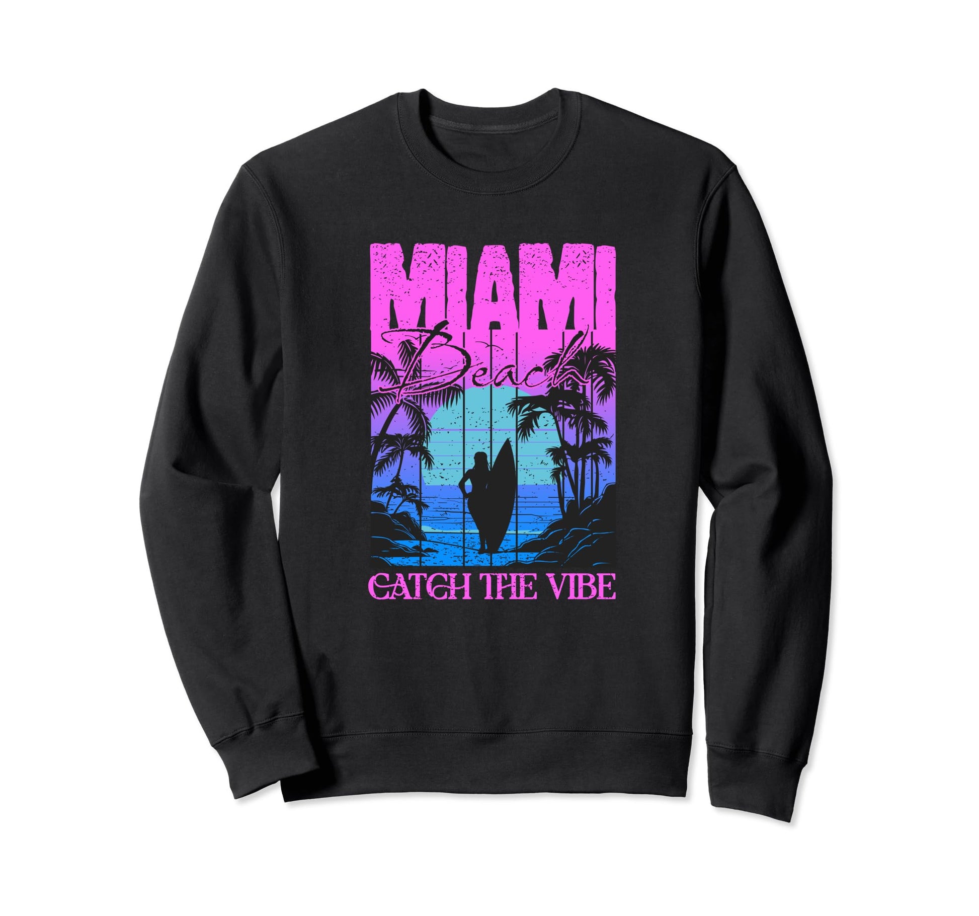 Miami Beach Souvenir Vaporwave Sweatshirt - Custom Art Print Unisex - T-Shirt, Sweatshirt, Hoodie