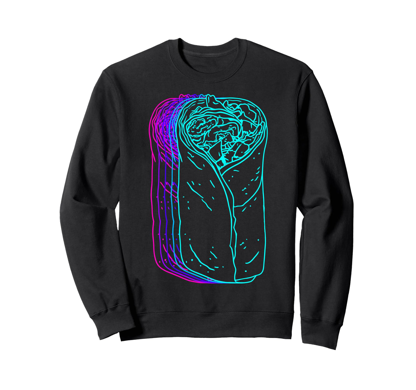 Burritos Mexican Food Vaporwave Sweatshirt - Streetwear Style Unisex - T-Shirt, Sweatshirt, Hoodie