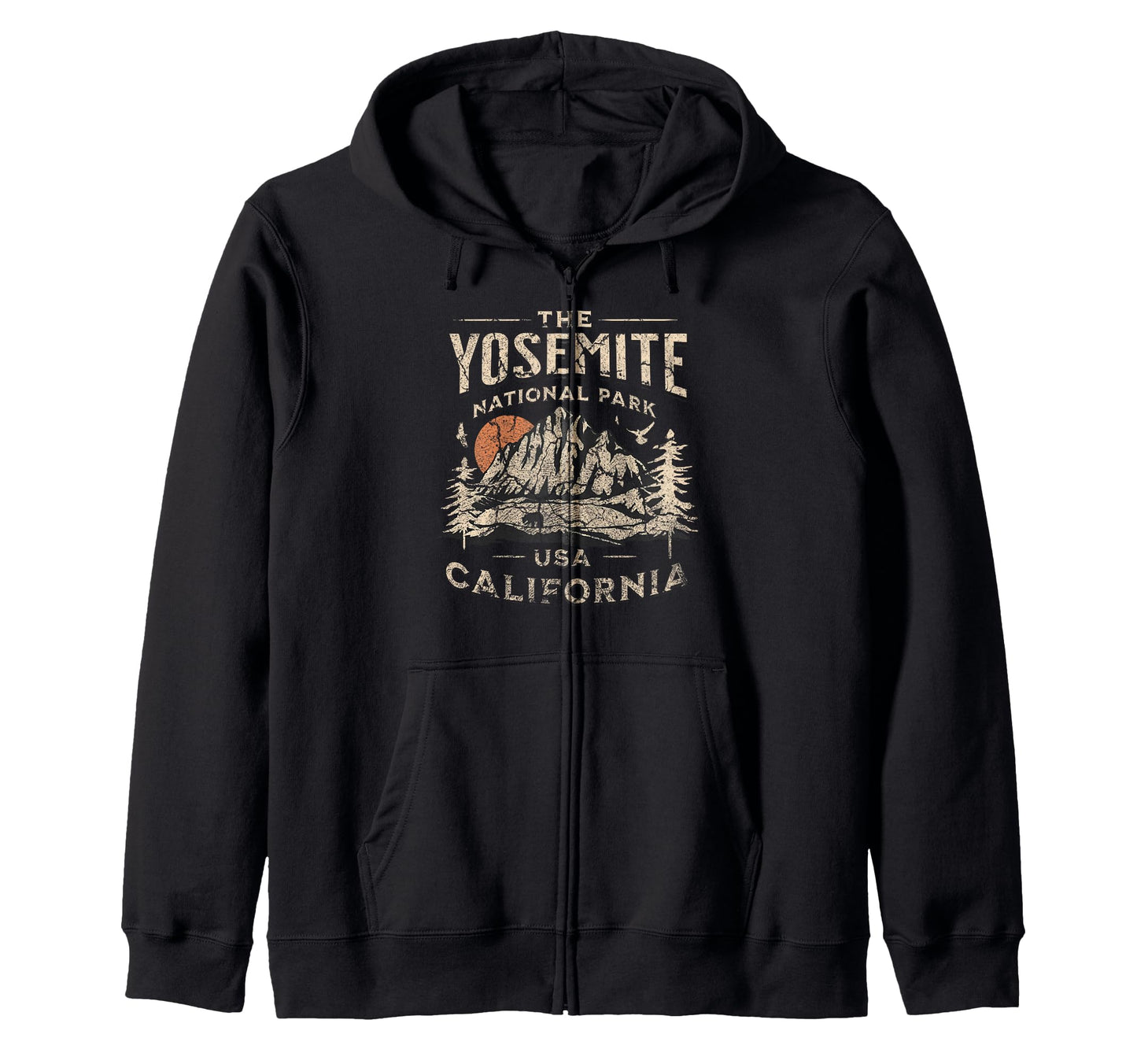 Yosemite National Park California Usa Hoodie - Minimalist Print for Adults - T-Shirt, Sweatshirt, Hoodie