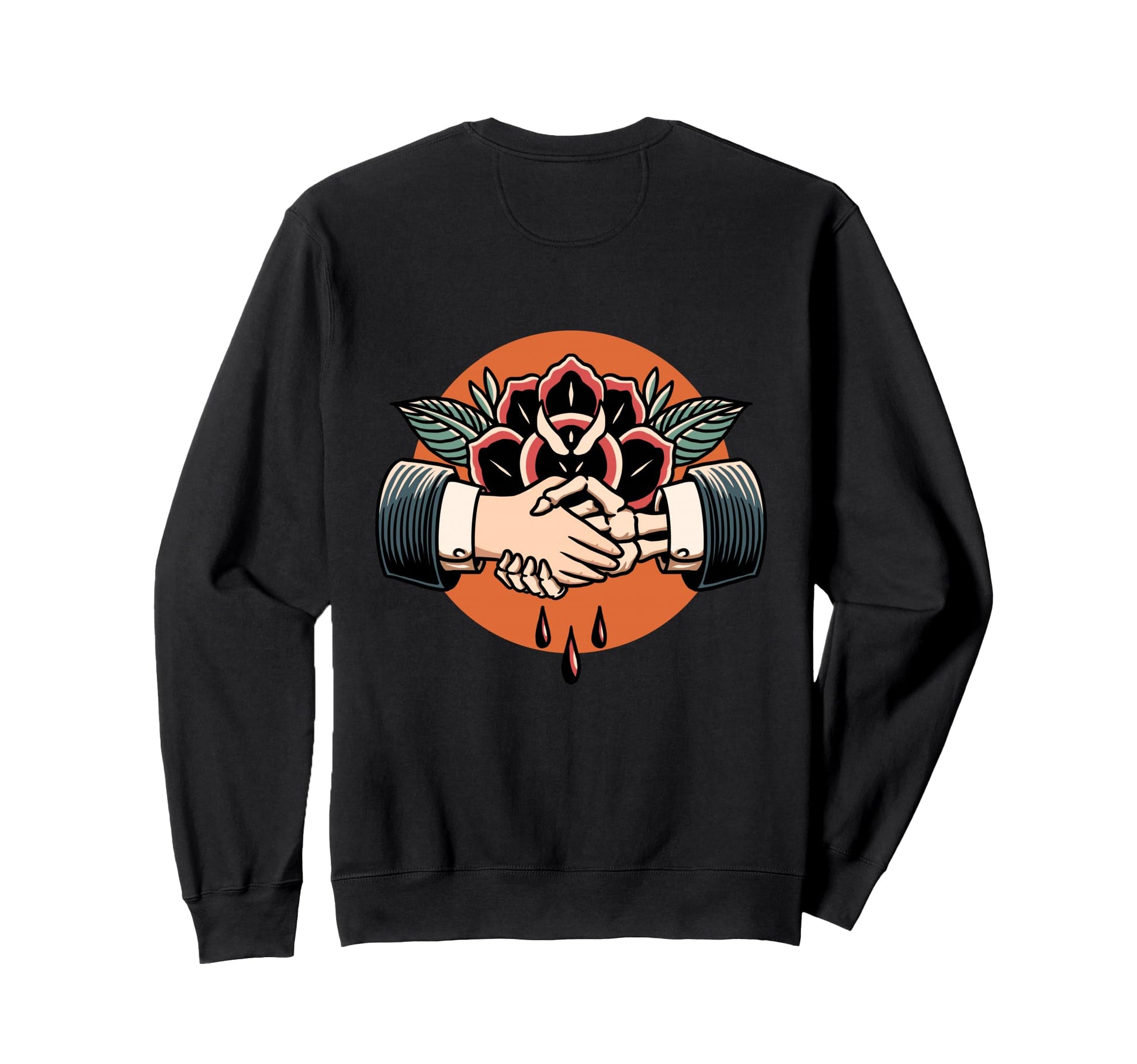 Deal Death Backprint Sad Aesthetic Edgy Sweatshirt - Unique Graphic Unisex - T-Shirt, Sweatshirt, Hoodie