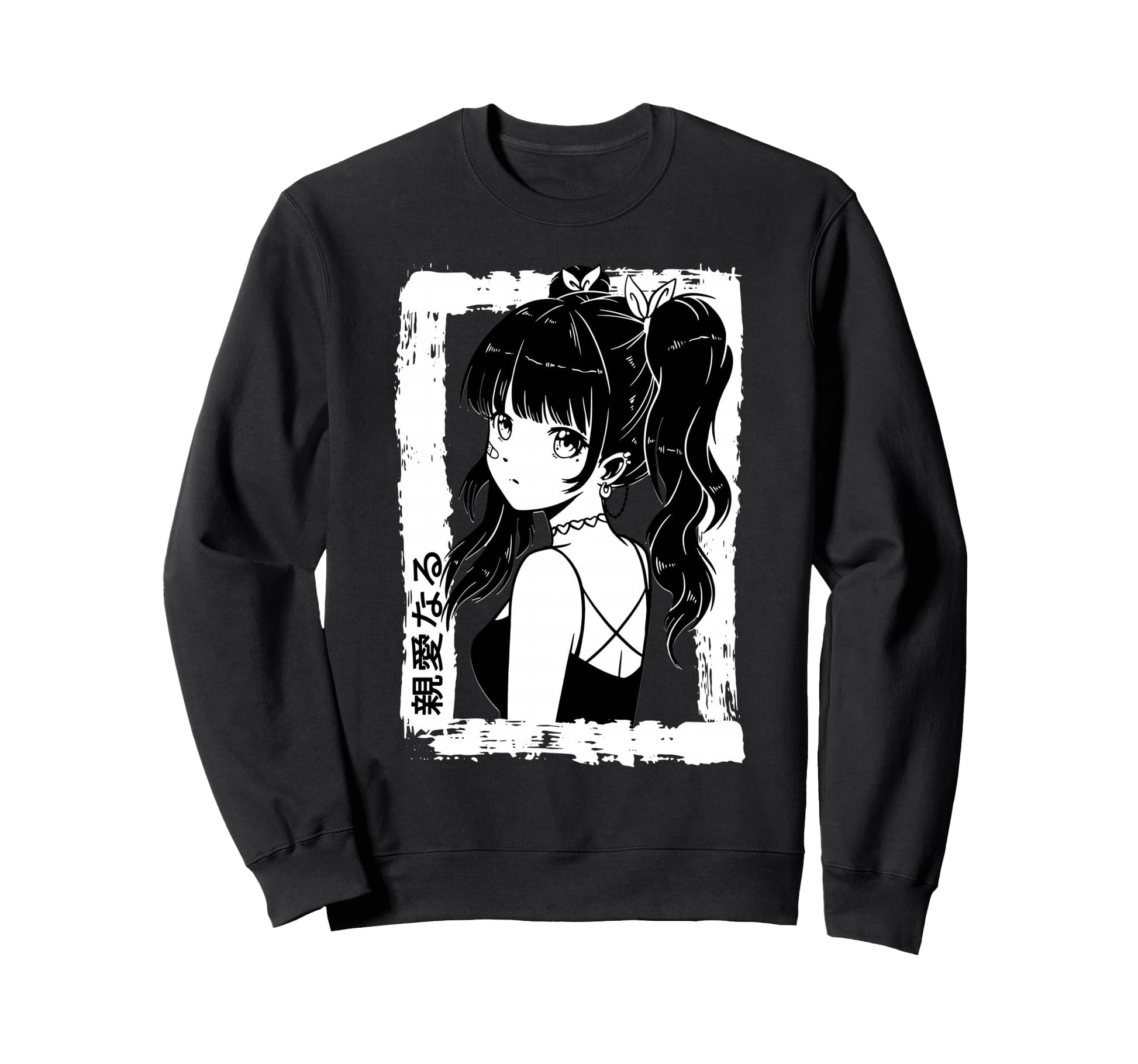 Anime Goth Otaku Japanese Aesthetic Sweatshirt - Streetwear Style Unisex - T-Shirt, Sweatshirt, Hoodie