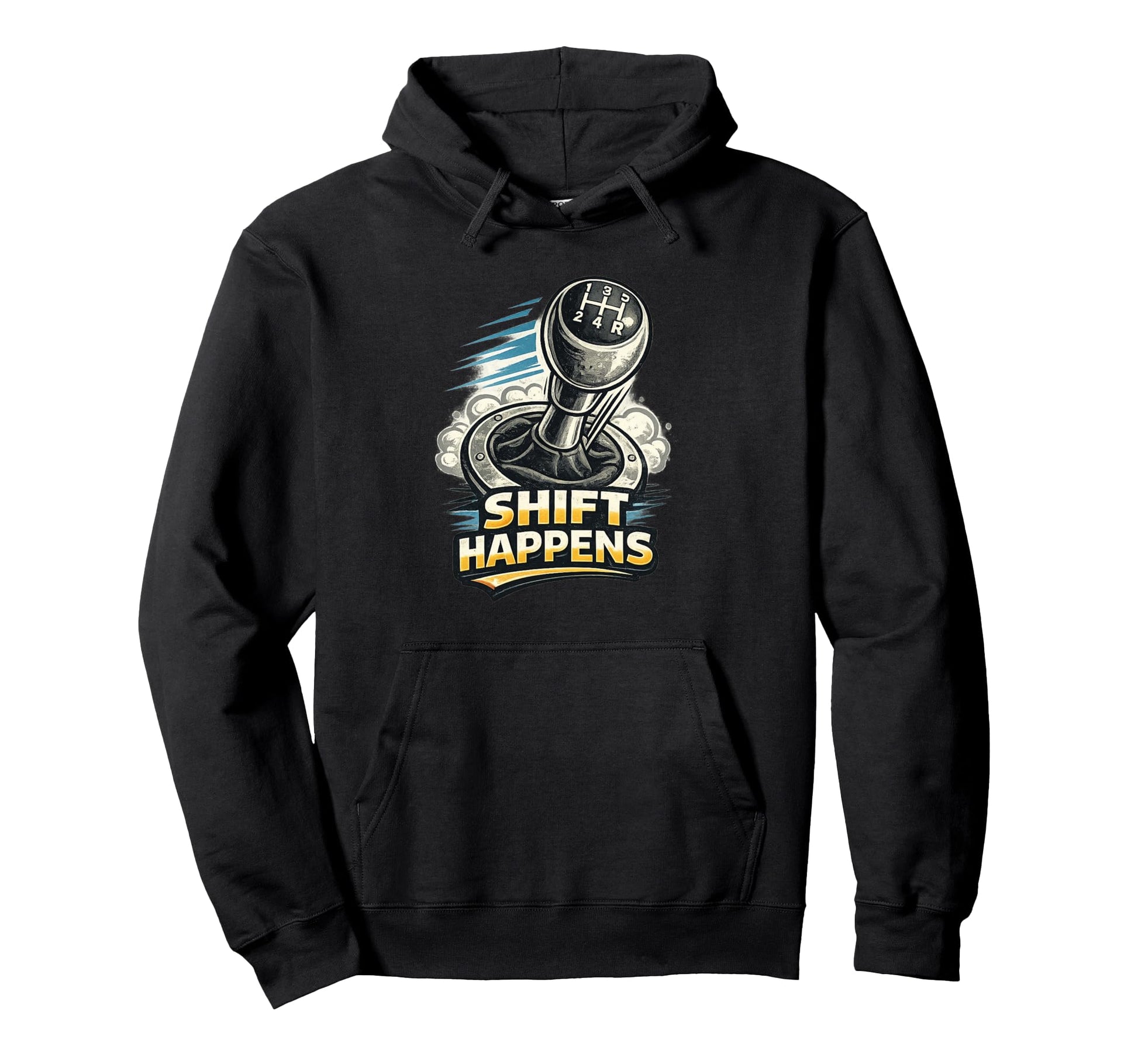 Manual Transmission Shift Happens Gear Hoodie - Custom Art Print Men Women - T-Shirt, Sweatshirt, Hoodie