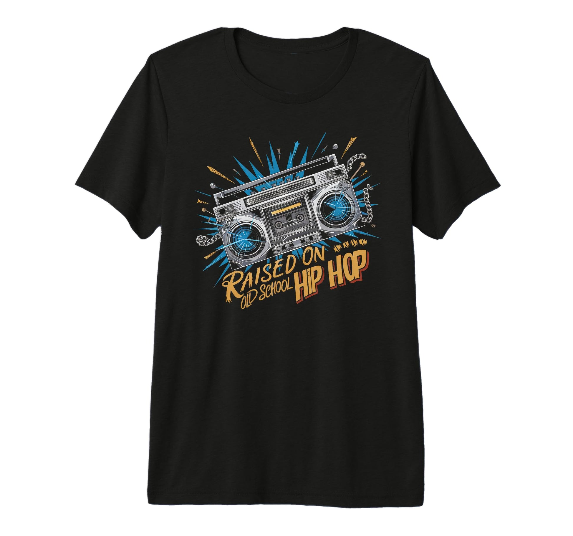 Raised Old School Graffiti Rap Hip Hop T-Shirt - Trendy Graphic for Adults - T-Shirt, Sweatshirt, Hoodie