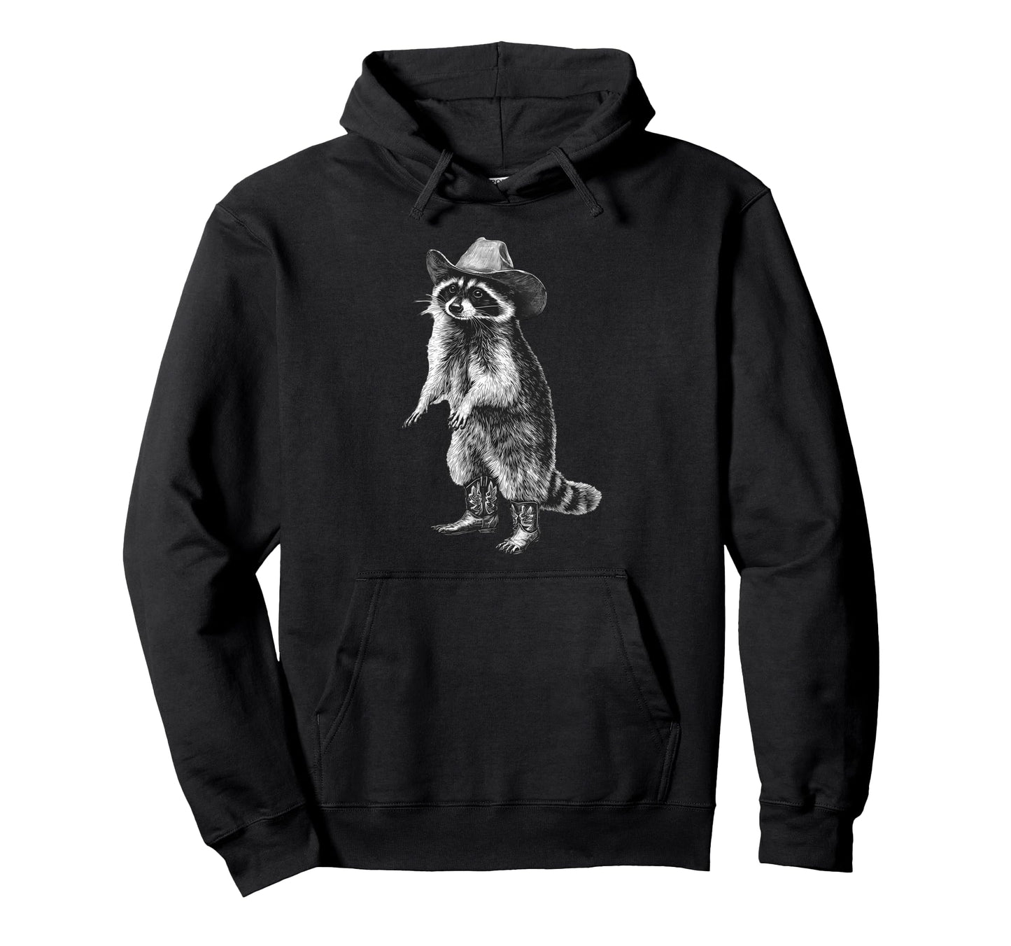 Raccoon Cowboy Rodeo Cowgirl Western Hoodie - Streetwear Style for Adults - T-Shirt, Sweatshirt, Hoodie