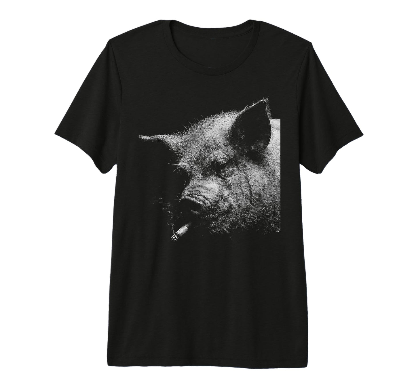 Grunge Cigarette Pig Meme 90S Smoking T-Shirt - Minimalist Print Men Women - T-Shirt, Sweatshirt, Hoodie