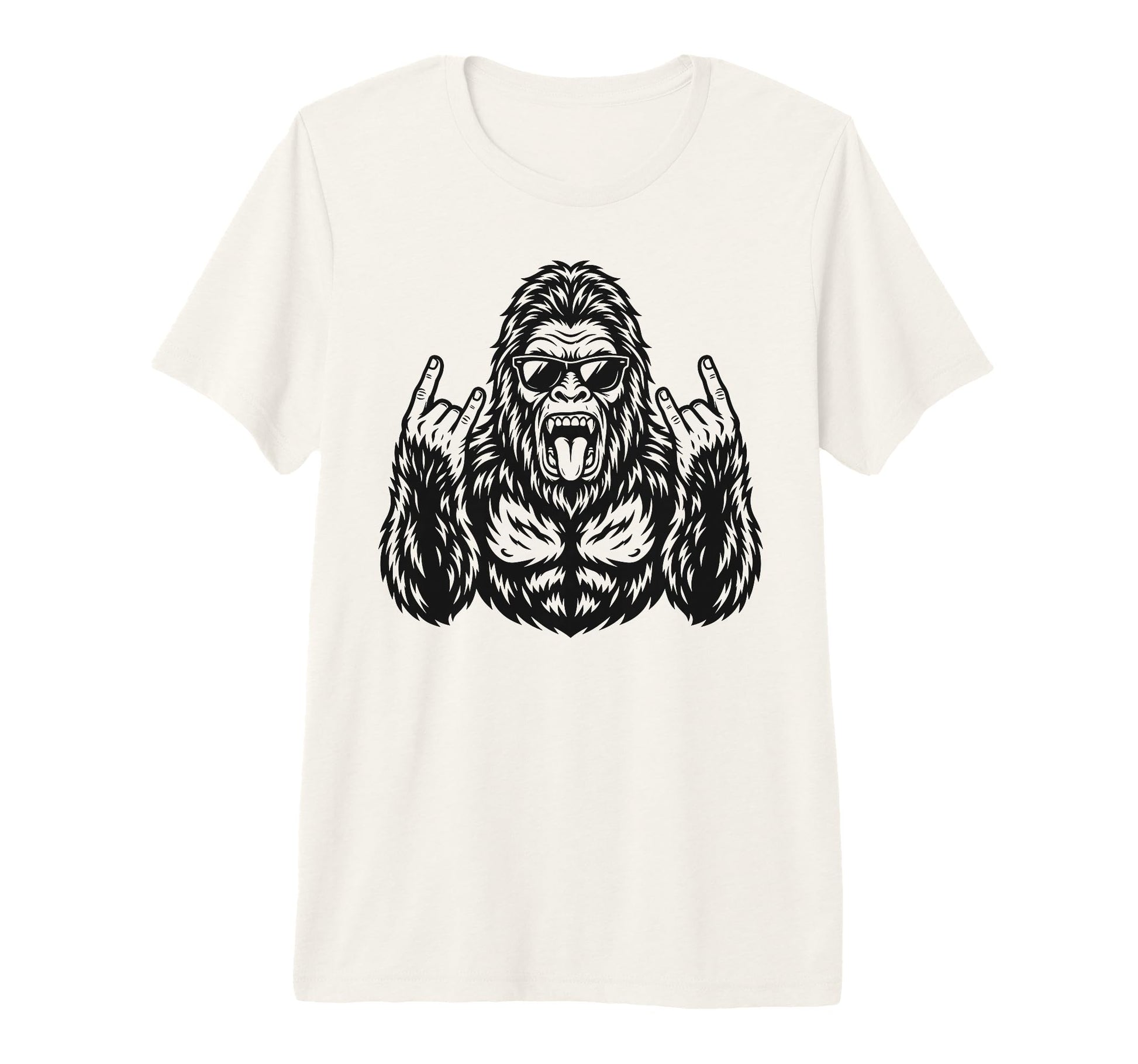 Rock Bigfoot Heavy Metal Vibes T-Shirt - Aesthetic Graphic for Adults - T-Shirt, Sweatshirt, Hoodie