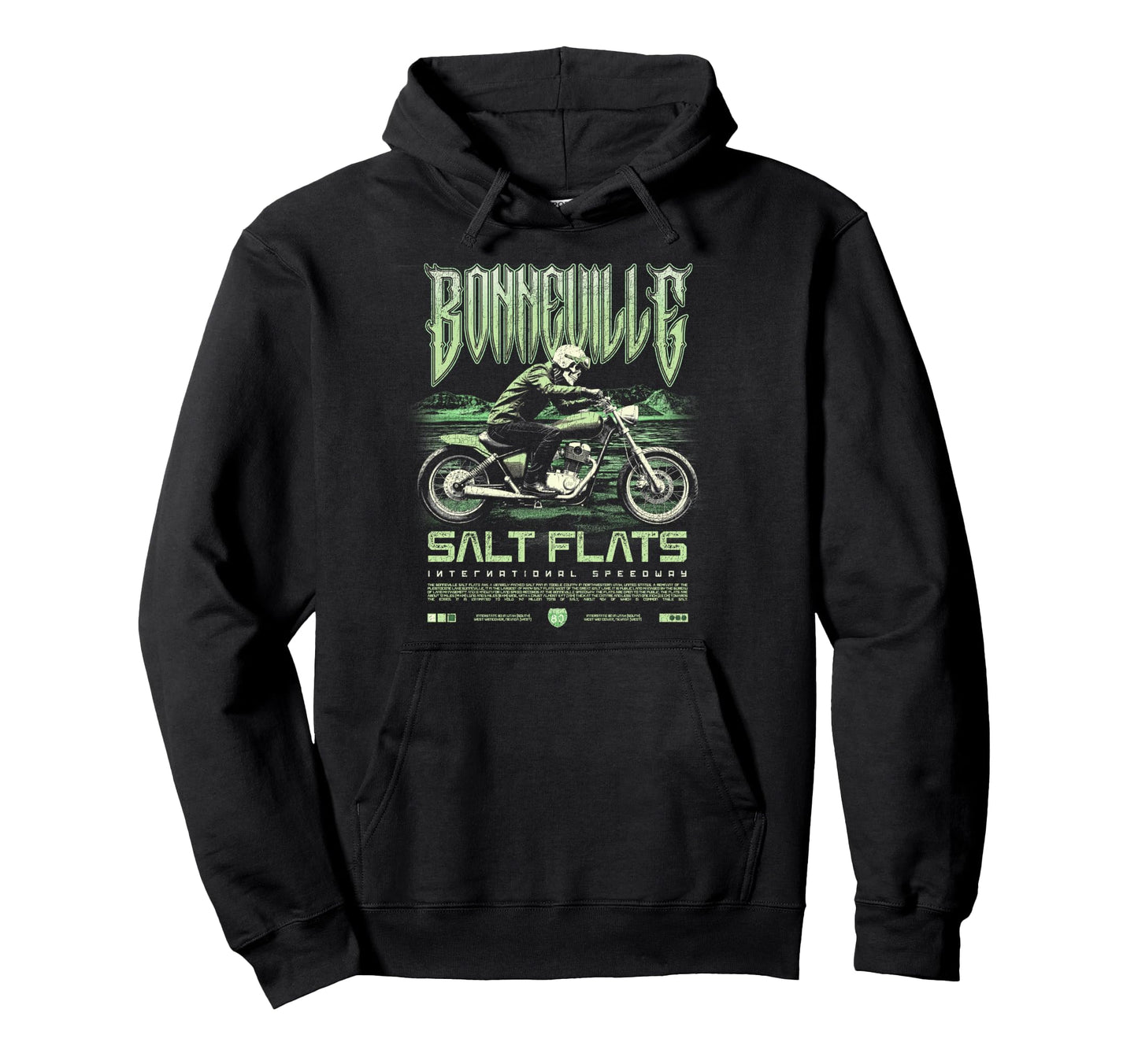Bonneville Salt Flats Motorcycle Racing Hoodie - Novelty Apparel Unisex - T-Shirt, Sweatshirt, Hoodie