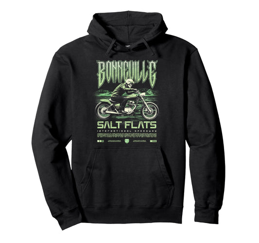 Bonneville Salt Flats Motorcycle Racing Hoodie - Novelty Apparel Unisex - T-Shirt, Sweatshirt, Hoodie