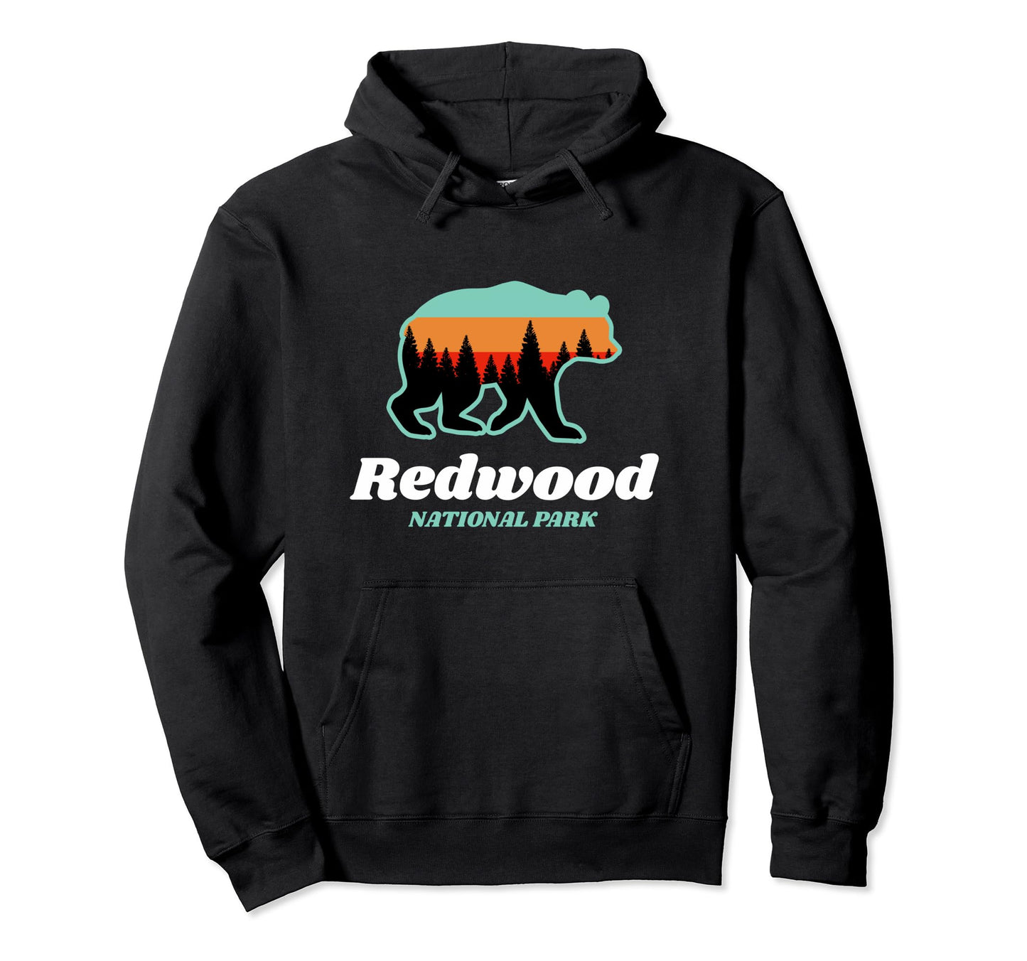 Redwood National Park Summer Bear Ca Hoodie - Unique Graphic Unisex - T-Shirt, Sweatshirt, Hoodie