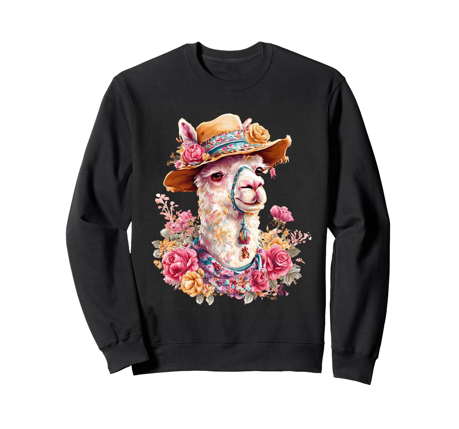 Country Cowboy Llama Rodeo Sweatshirt - Fun Novelty Design Men Women - T-Shirt, Sweatshirt, Hoodie