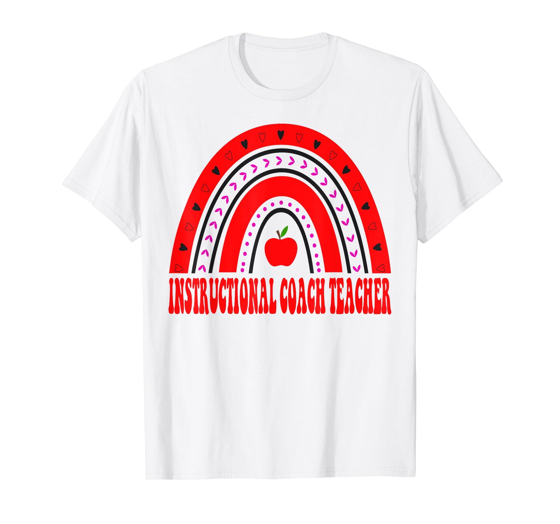 Instructional Coach Teacher Valentines T-Shirt - Custom Art Print Unisex - T-Shirt, Sweatshirt, Hoodie