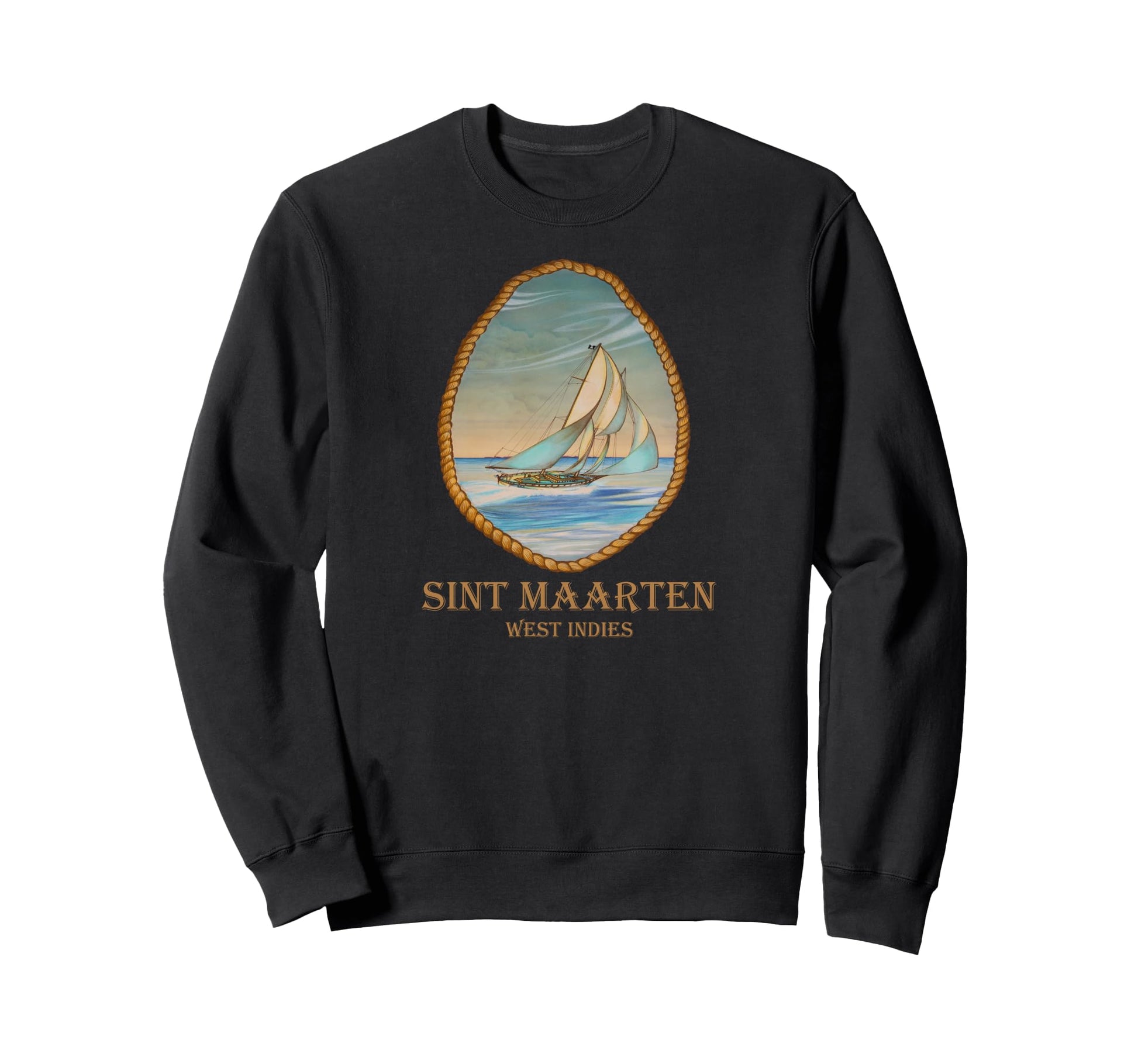 Sint Maarten West Indies Sailboat Sweatshirt - Novelty Apparel Unisex - T-Shirt, Sweatshirt, Hoodie