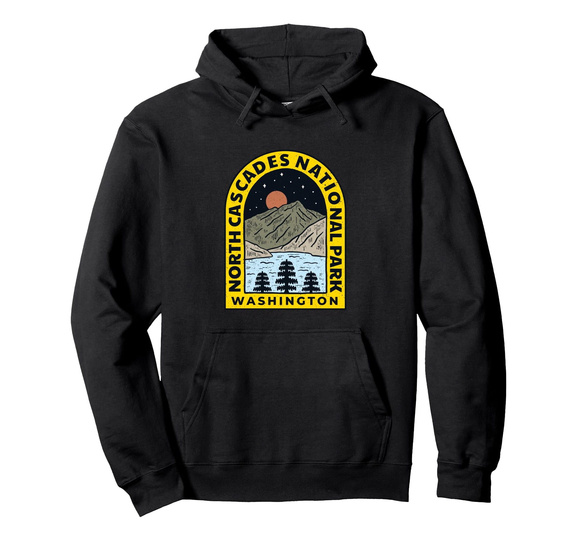 Cascades National Park Washington Hoodie - Unique Graphic Men Women - T-Shirt, Sweatshirt, Hoodie